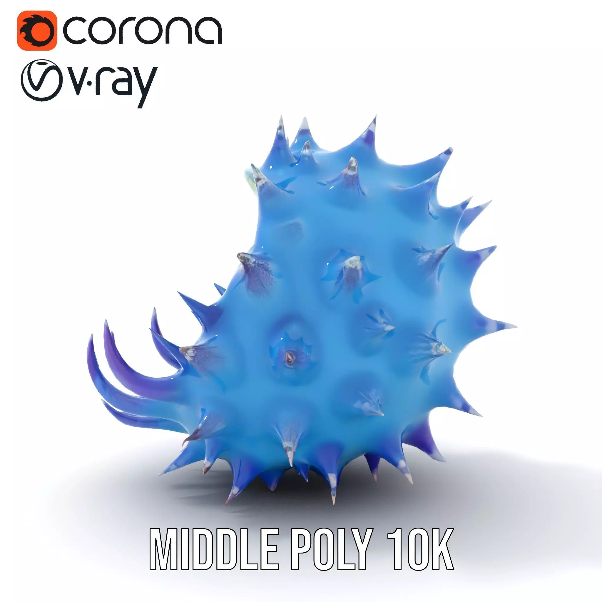 Spiked Blue Shell model pack Low-poly 3D model_12