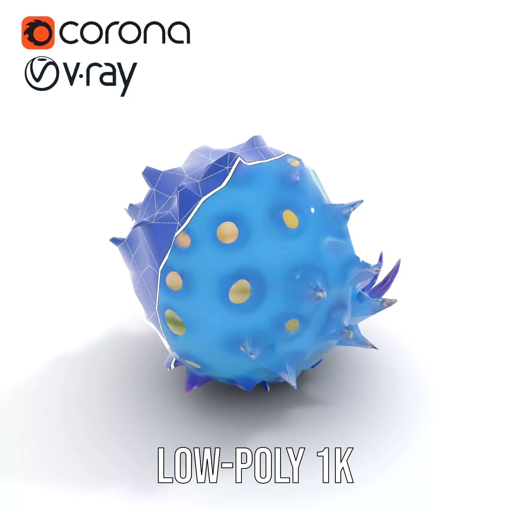 Spiked Blue Shell model pack Low-poly 3D model_17