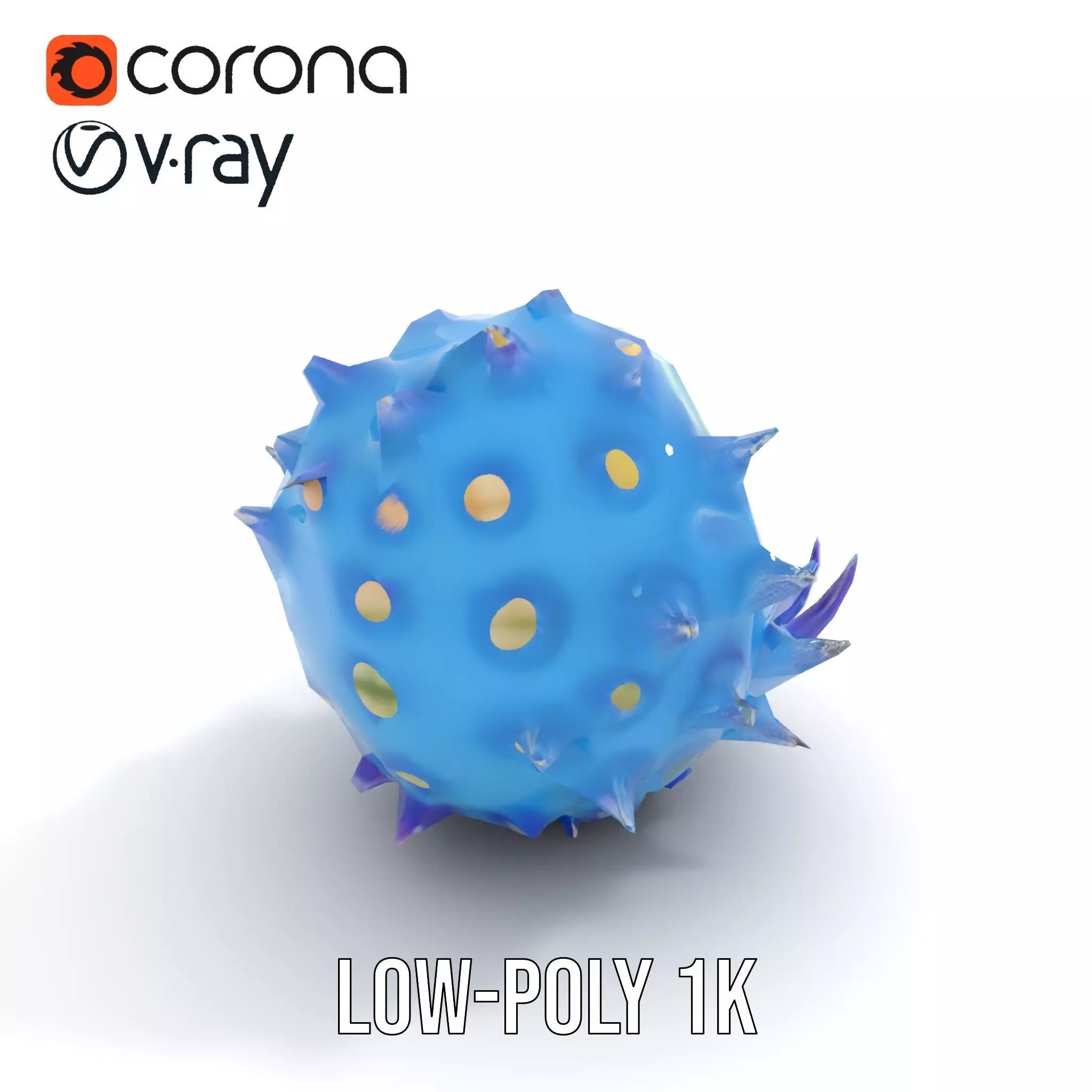 Spiked Blue Shell model pack Low-poly 3D model_13