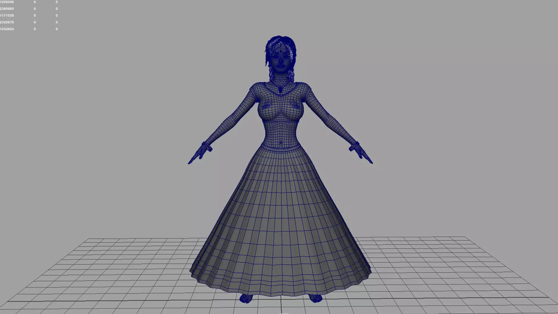 Realistic indian dancing girl 3D model_7