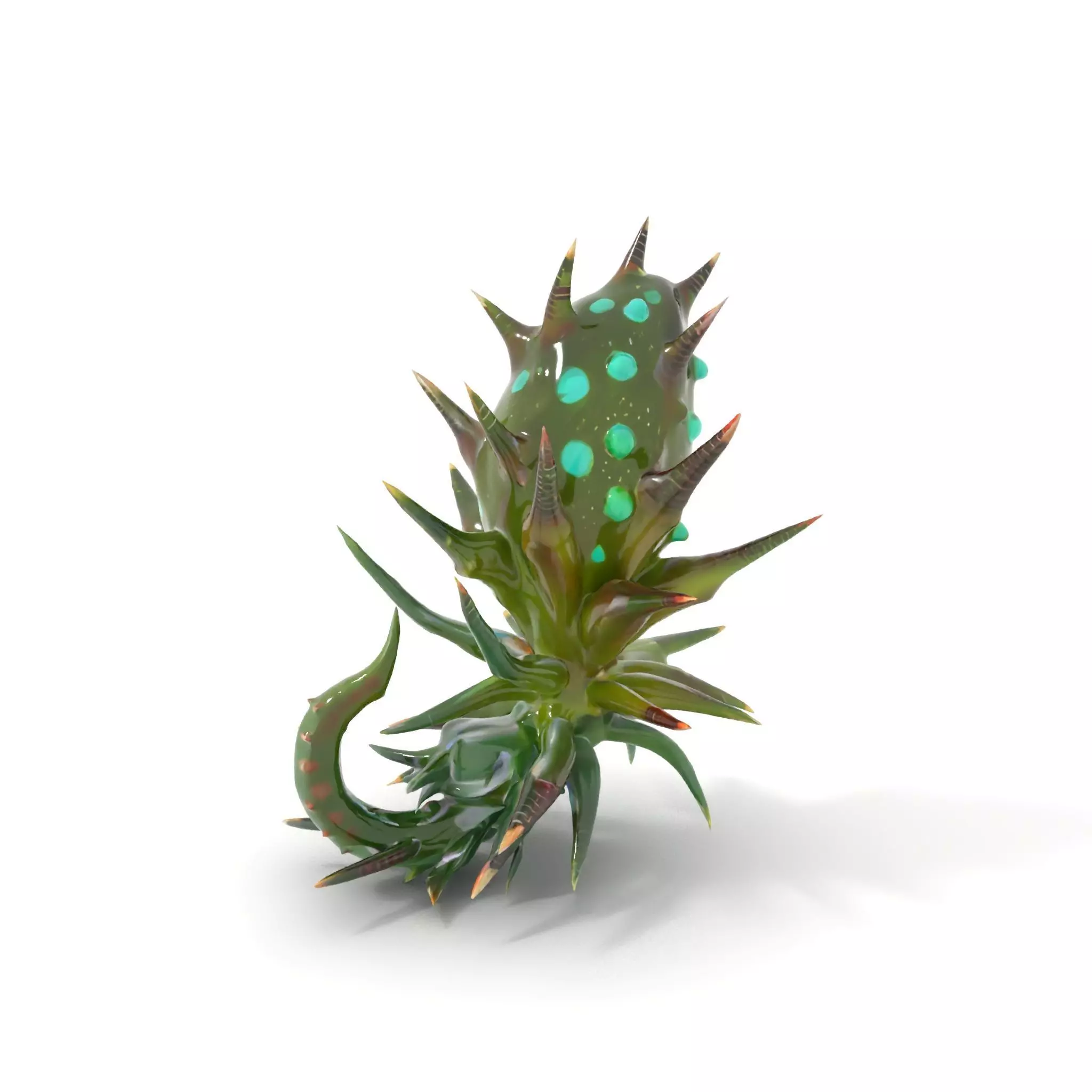 Spiky Alien Plant model pack Low-poly 3D model_0