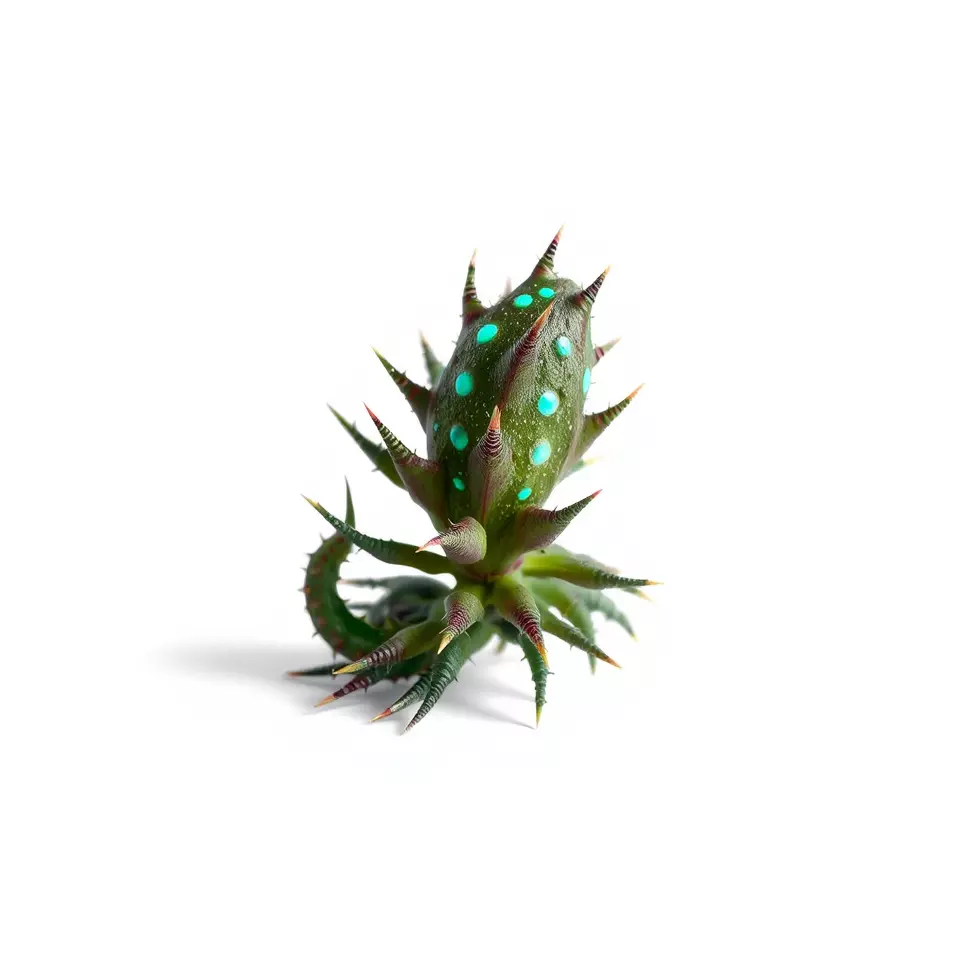 Spiky Alien Plant model pack Low-poly 3D model_3