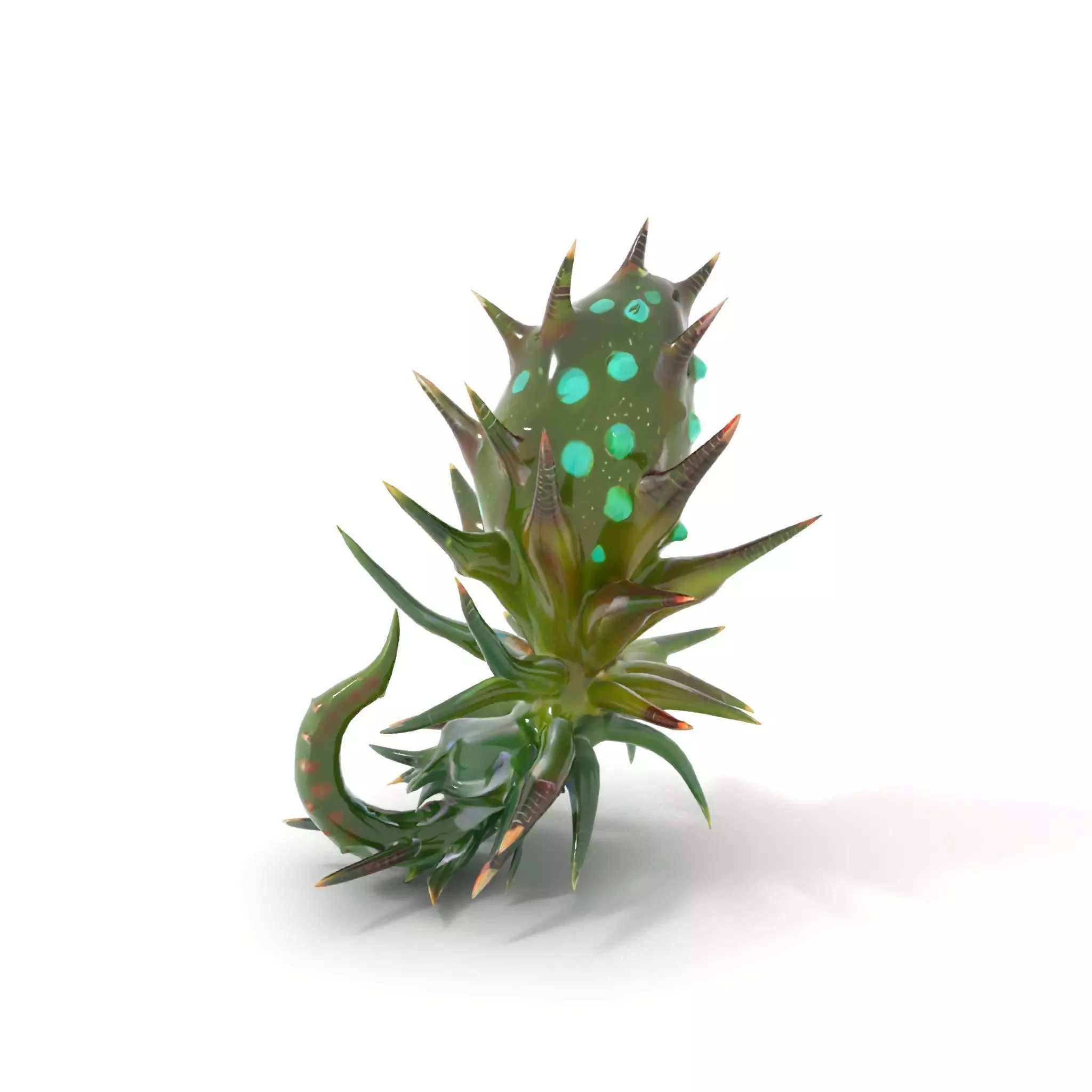 Spiky Alien Plant model pack Low-poly 3D model_12