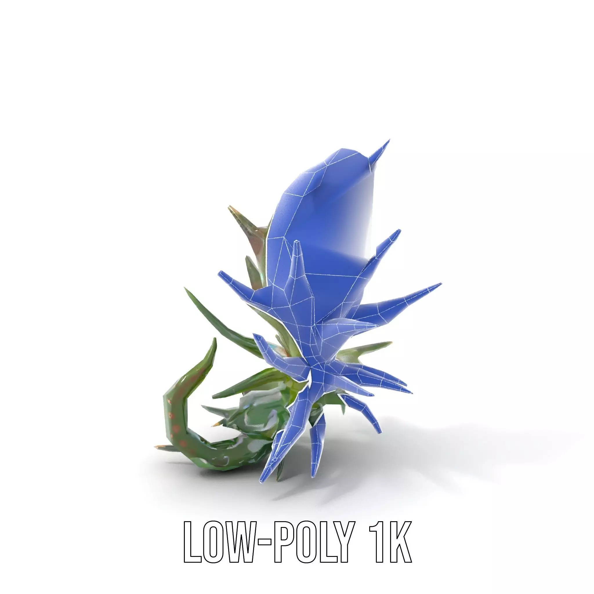 Spiky Alien Plant model pack Low-poly 3D model_13
