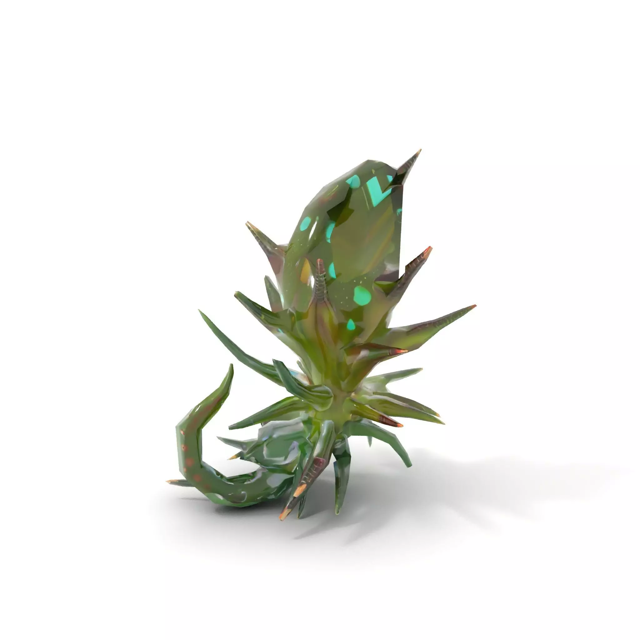 Spiky Alien Plant model pack Low-poly 3D model_23