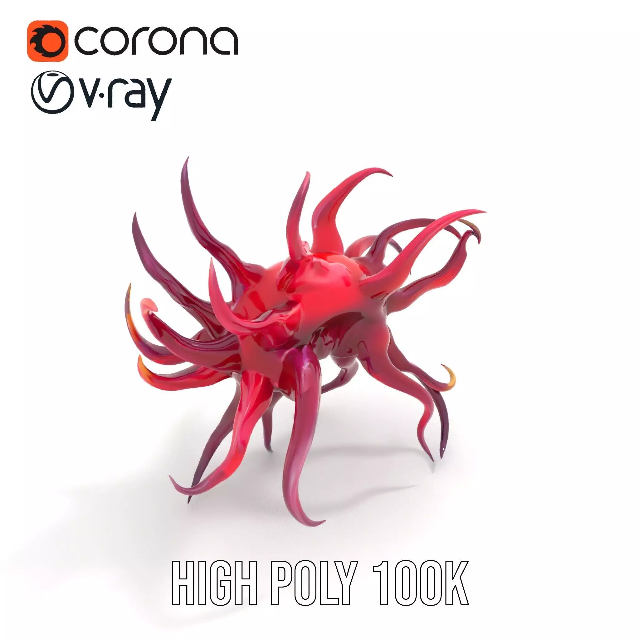 Vivid Alien Plant model pack Low-poly 3D model_18