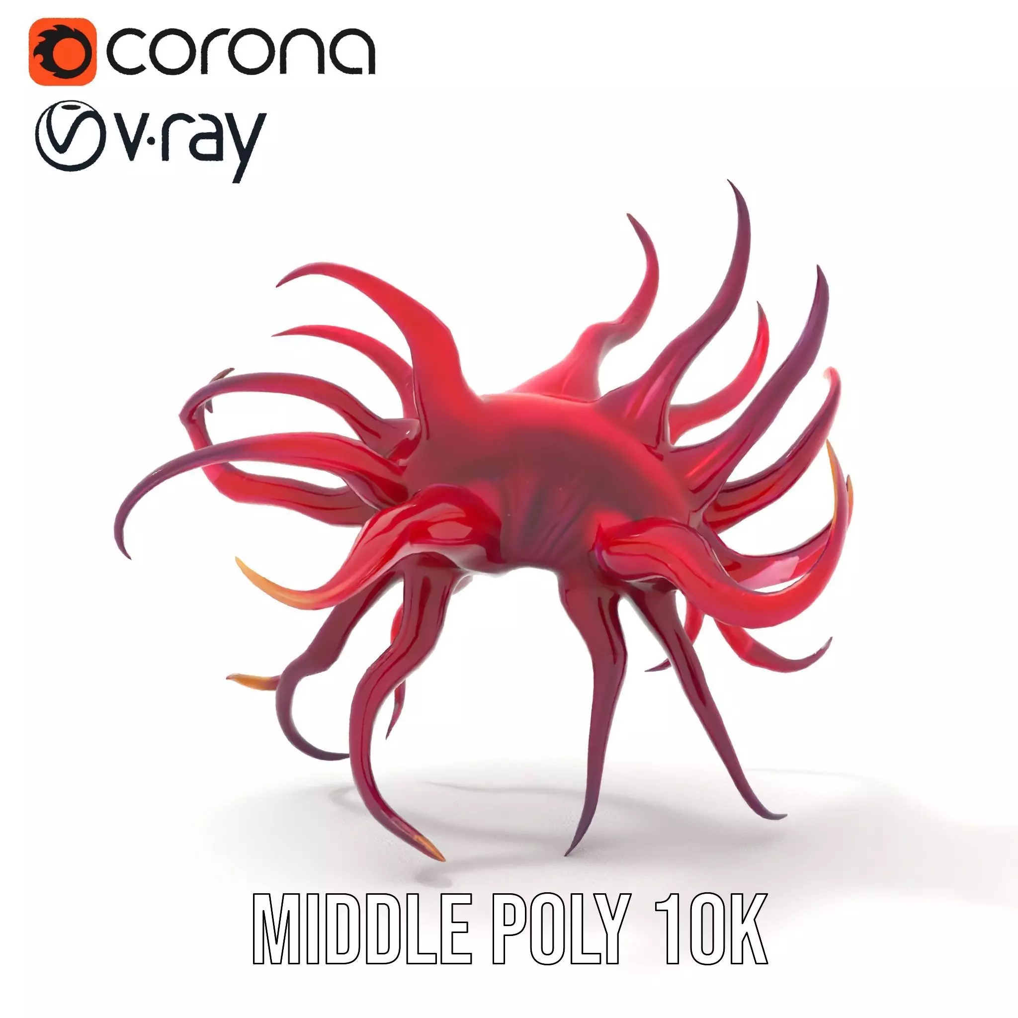 Vivid Alien Plant model pack Low-poly 3D model_12