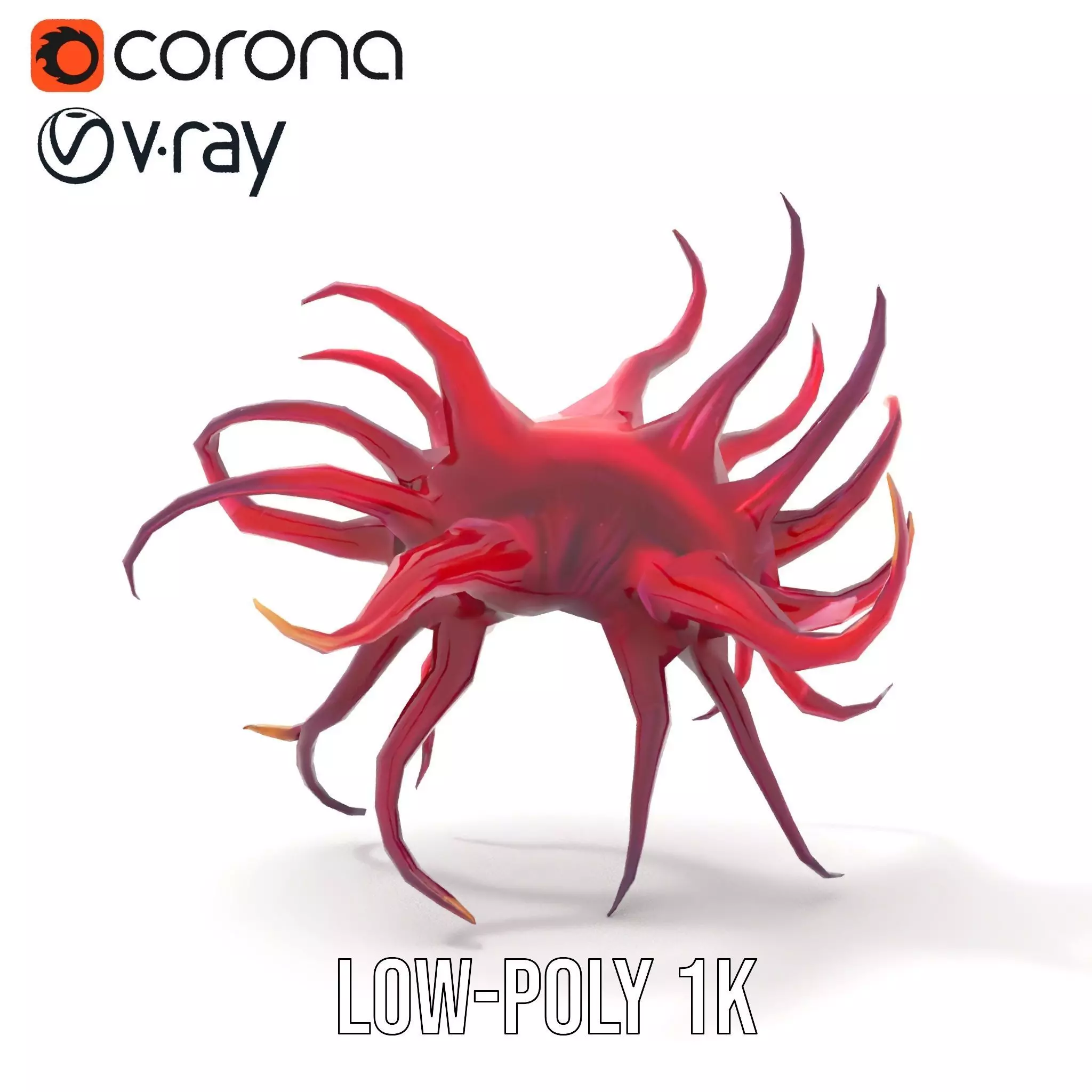 Vivid Alien Plant model pack Low-poly 3D model_15