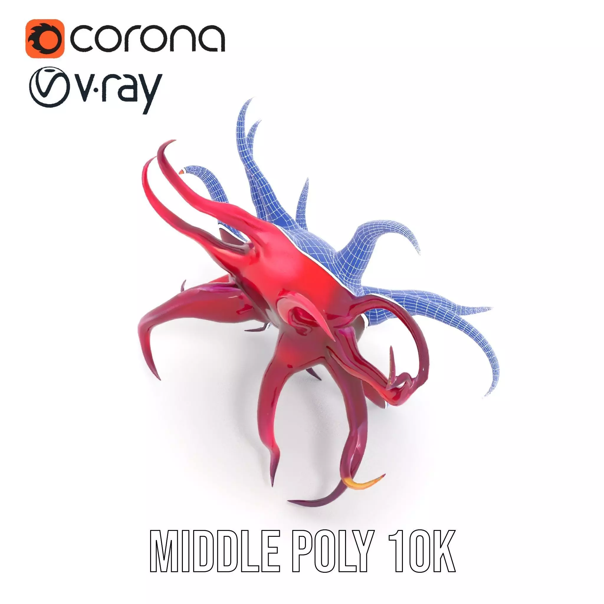 Vivid Alien Plant model pack Low-poly 3D model_25