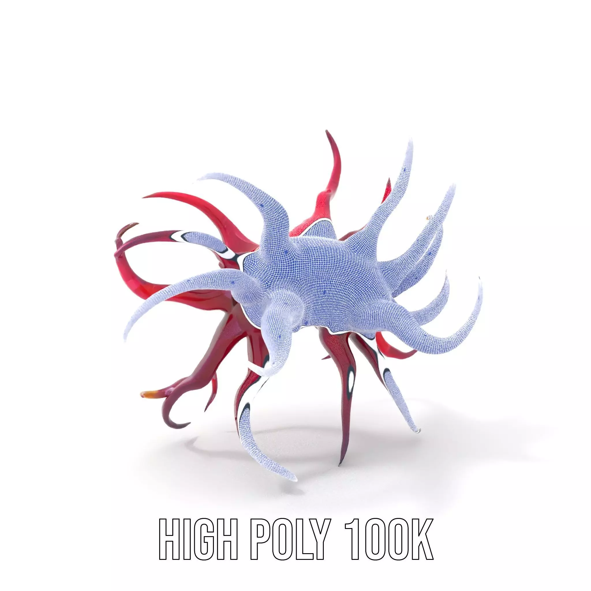 Vivid Alien Plant model pack Low-poly 3D model_5