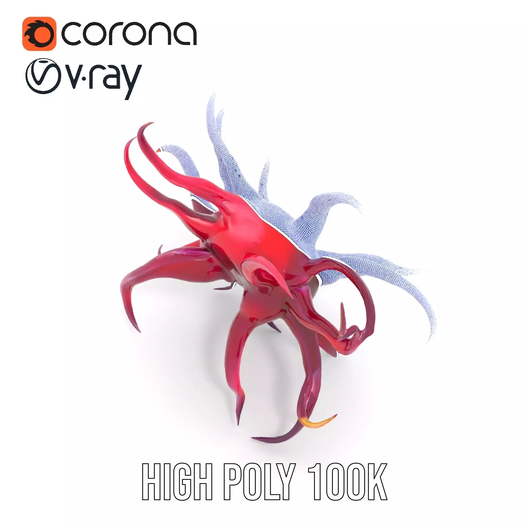 Vivid Alien Plant model pack Low-poly 3D model_27