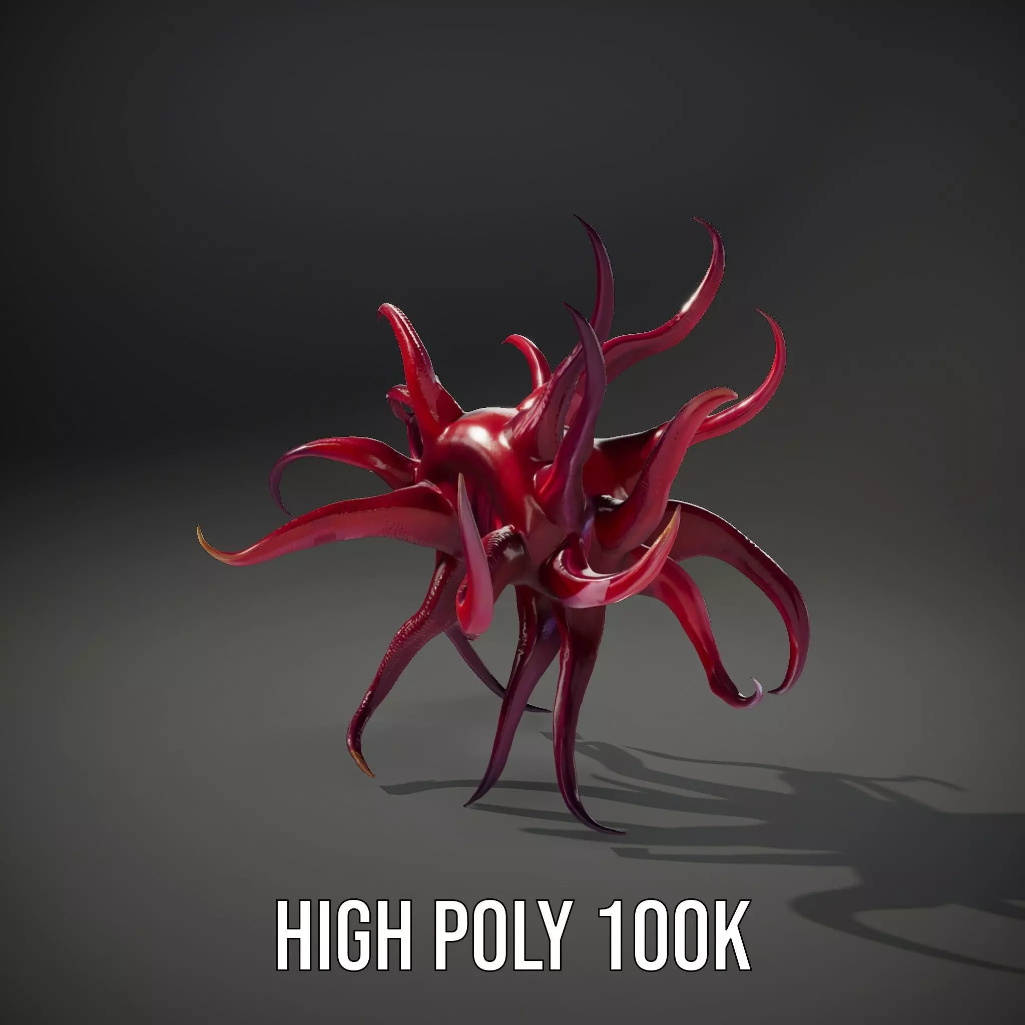 Vivid Alien Plant model pack Low-poly 3D model_9
