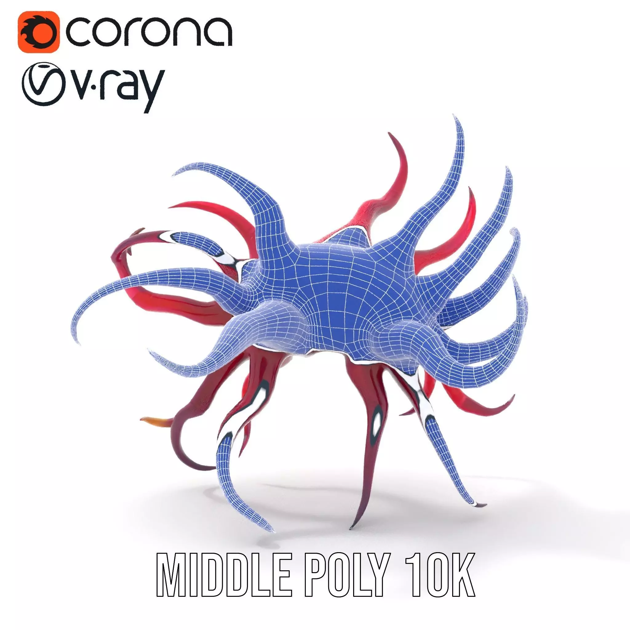 Vivid Alien Plant model pack Low-poly 3D model_31