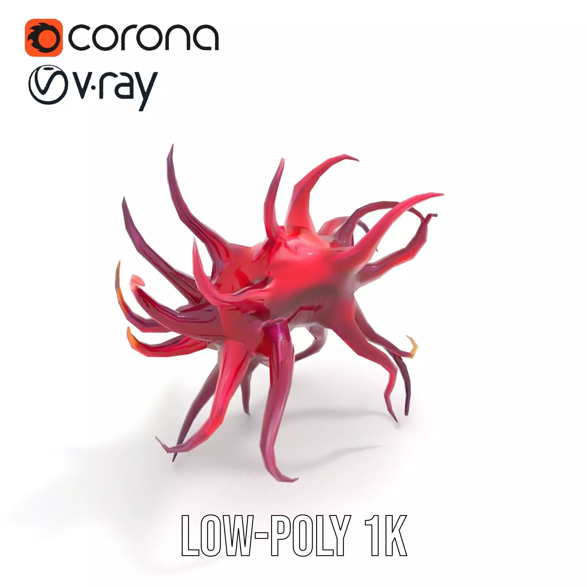 Vivid Alien Plant model pack Low-poly 3D model_20