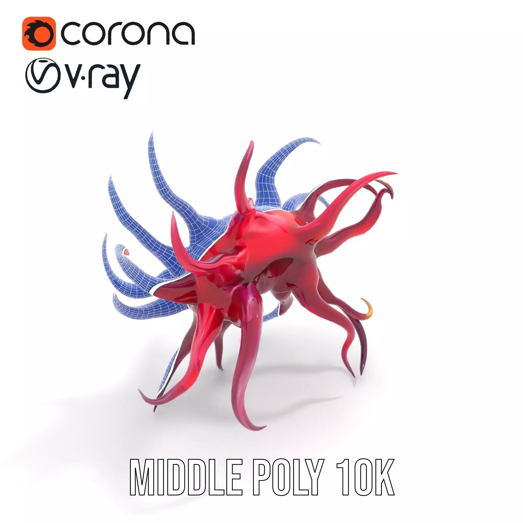 Vivid Alien Plant model pack Low-poly 3D model_19