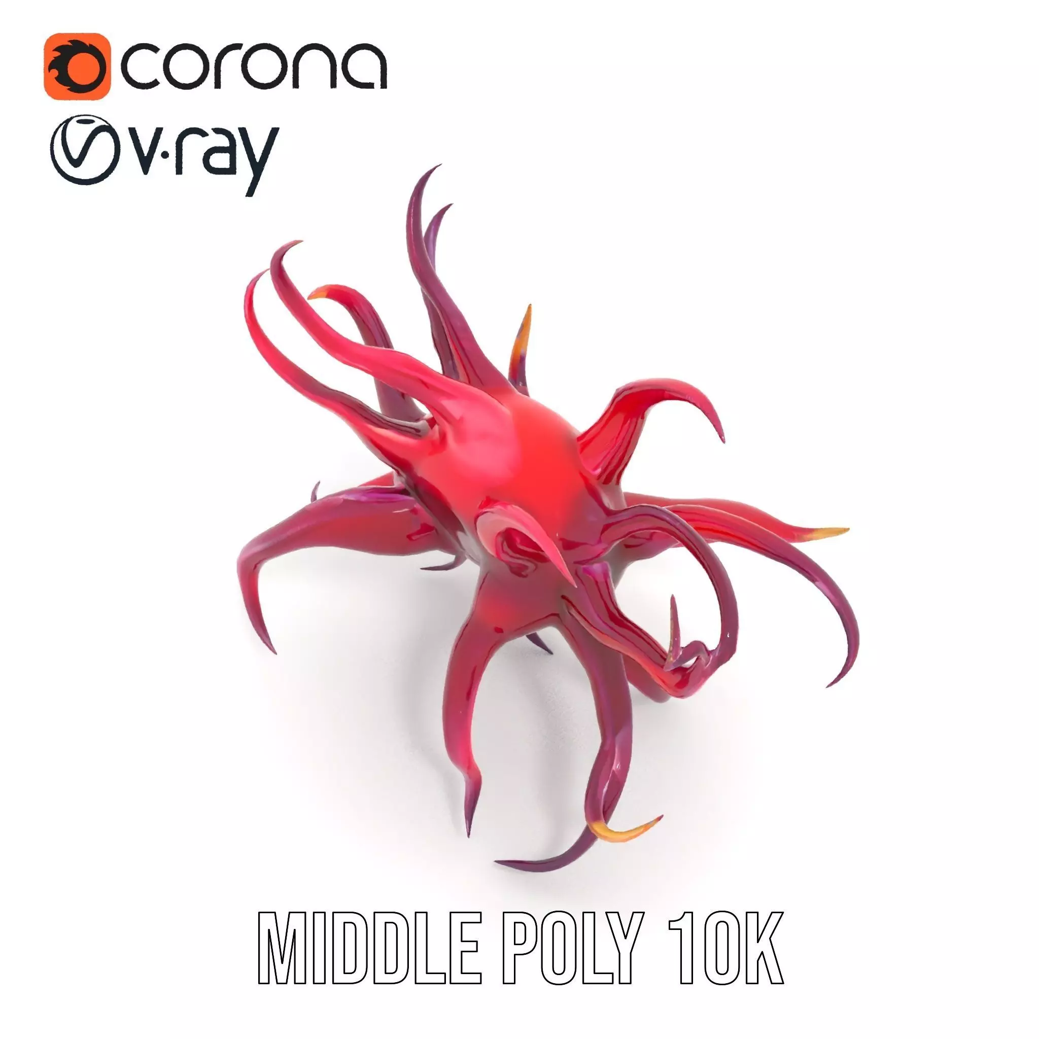 Vivid Alien Plant model pack Low-poly 3D model_14