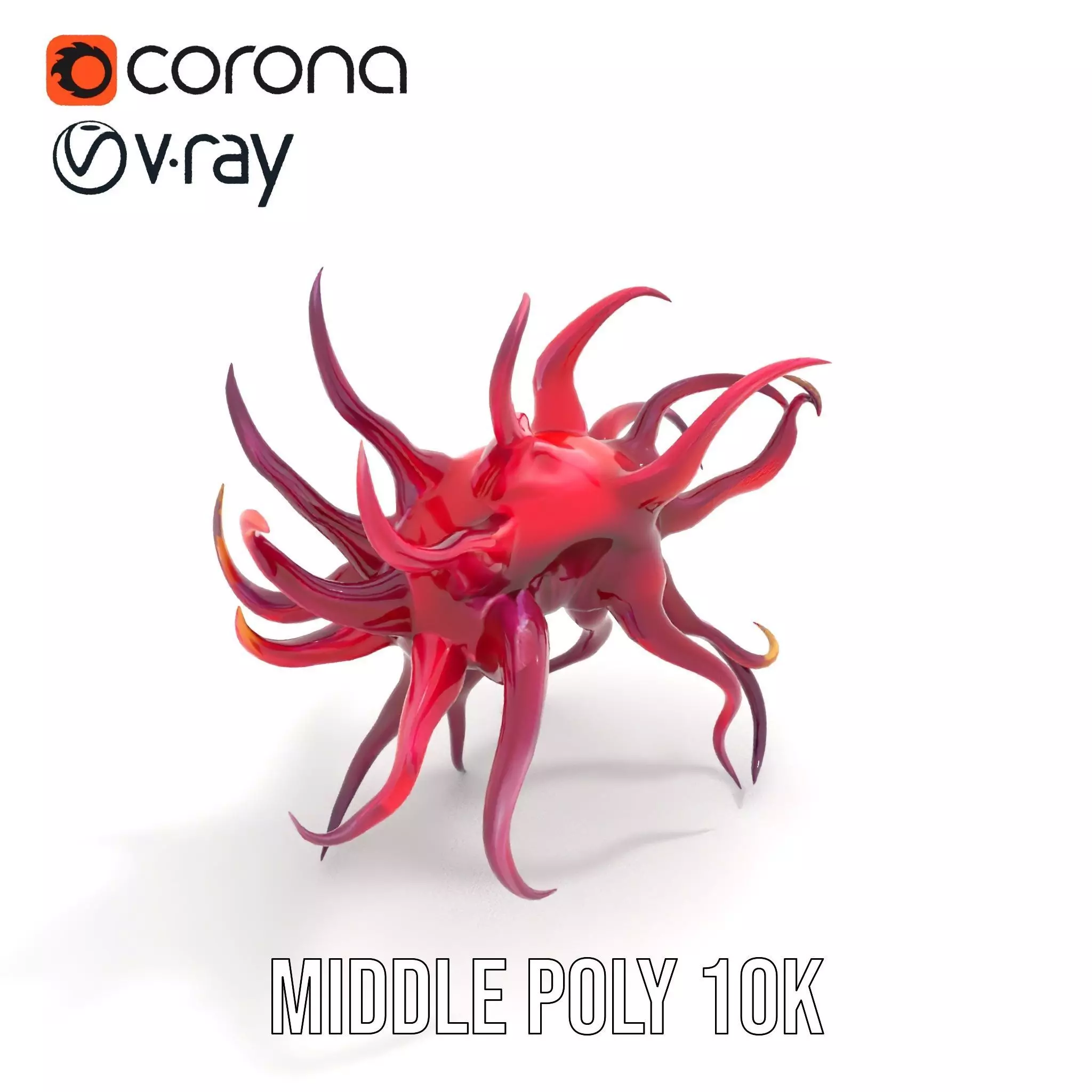 Vivid Alien Plant model pack Low-poly 3D model_6