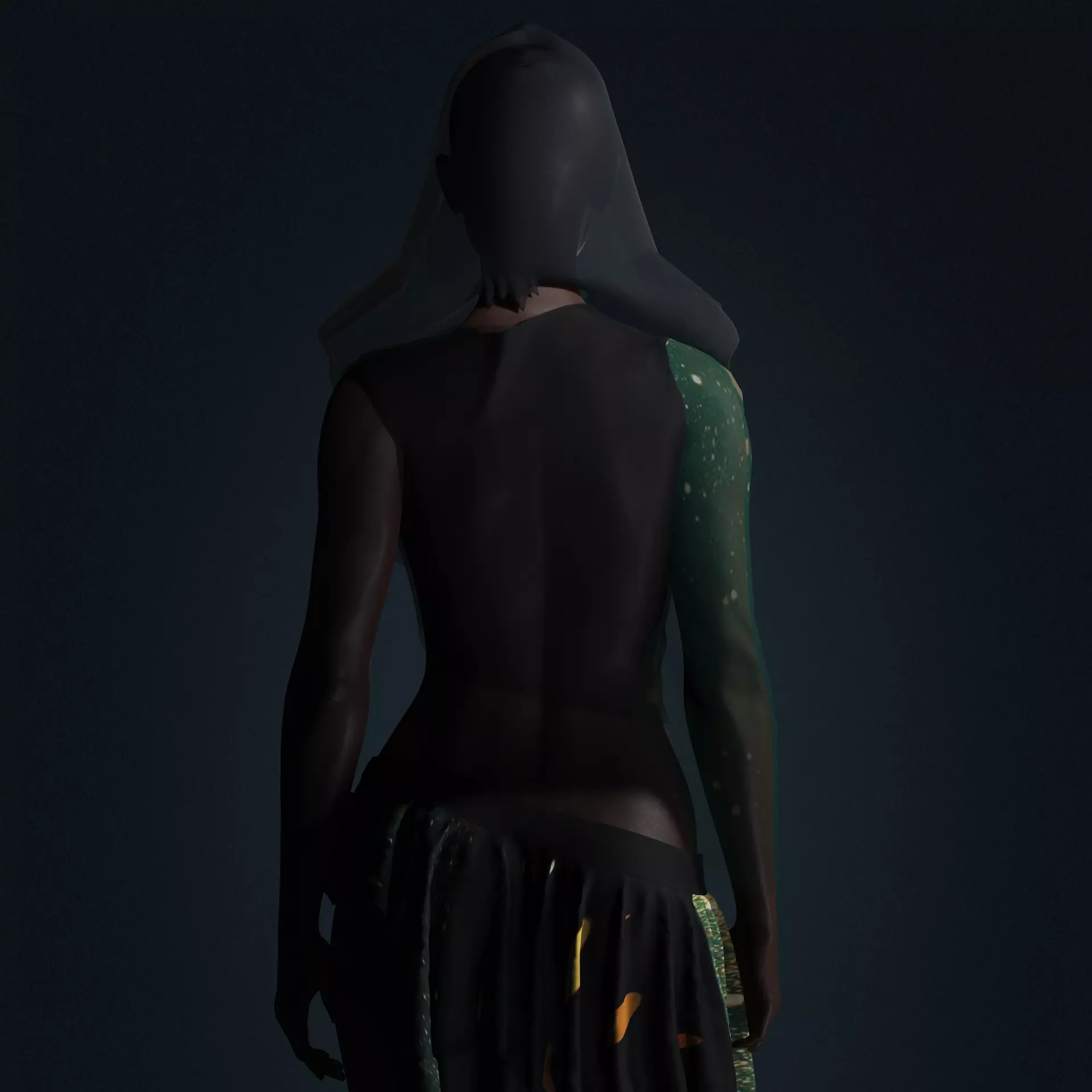 Dark Enchantress   Realistic 3D Female Character Low-poly 3D model_21