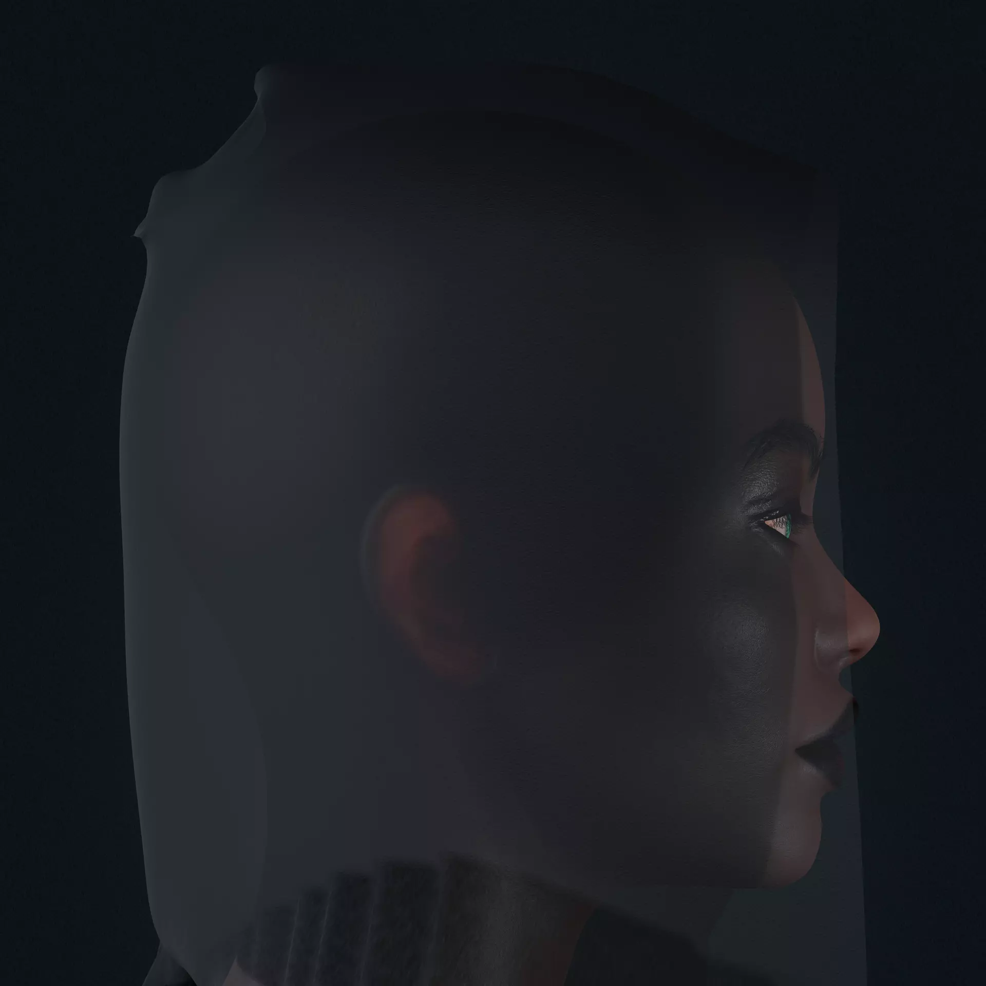 Dark Enchantress   Realistic 3D Female Character Low-poly 3D model_17