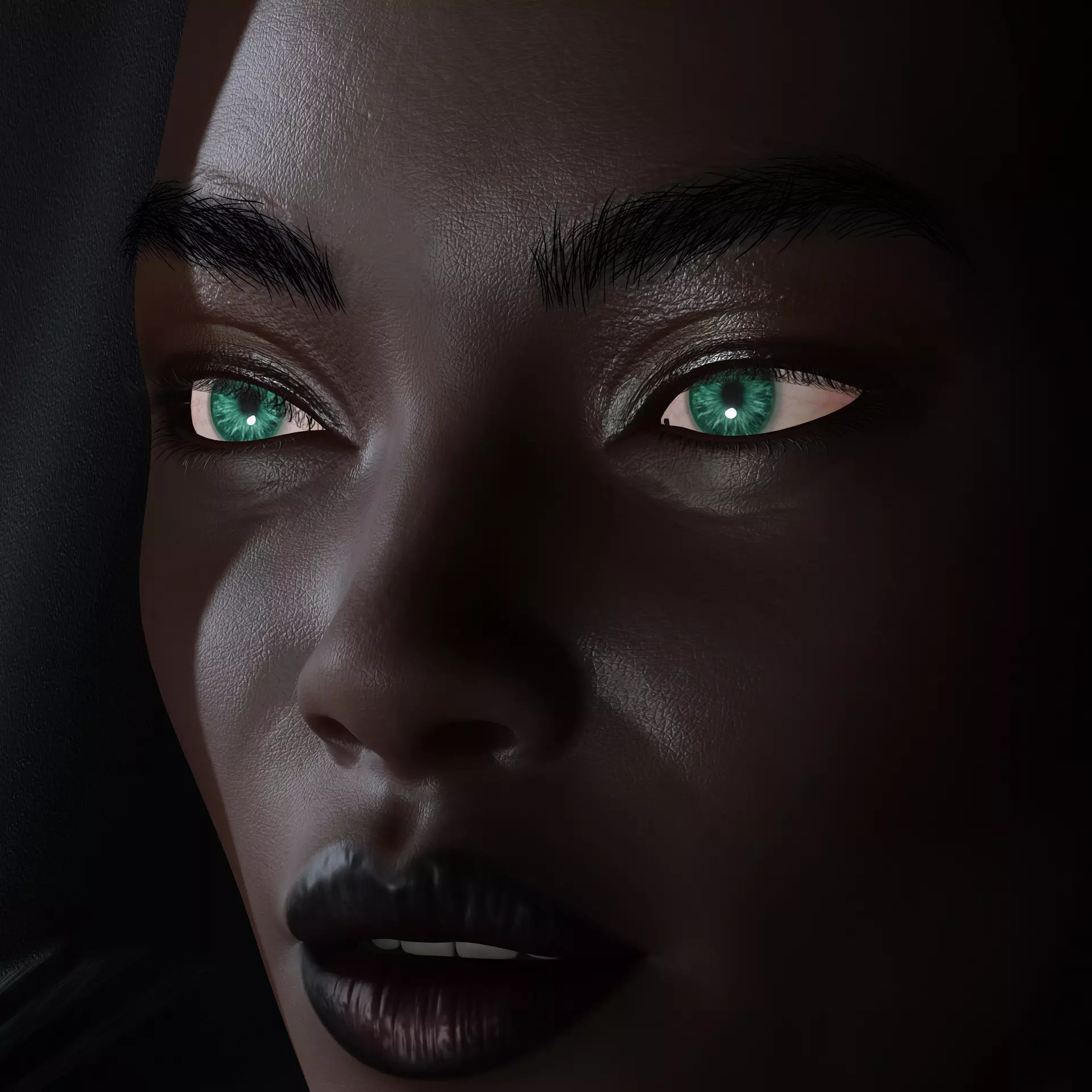 Dark Enchantress   Realistic 3D Female Character Low-poly 3D model_9