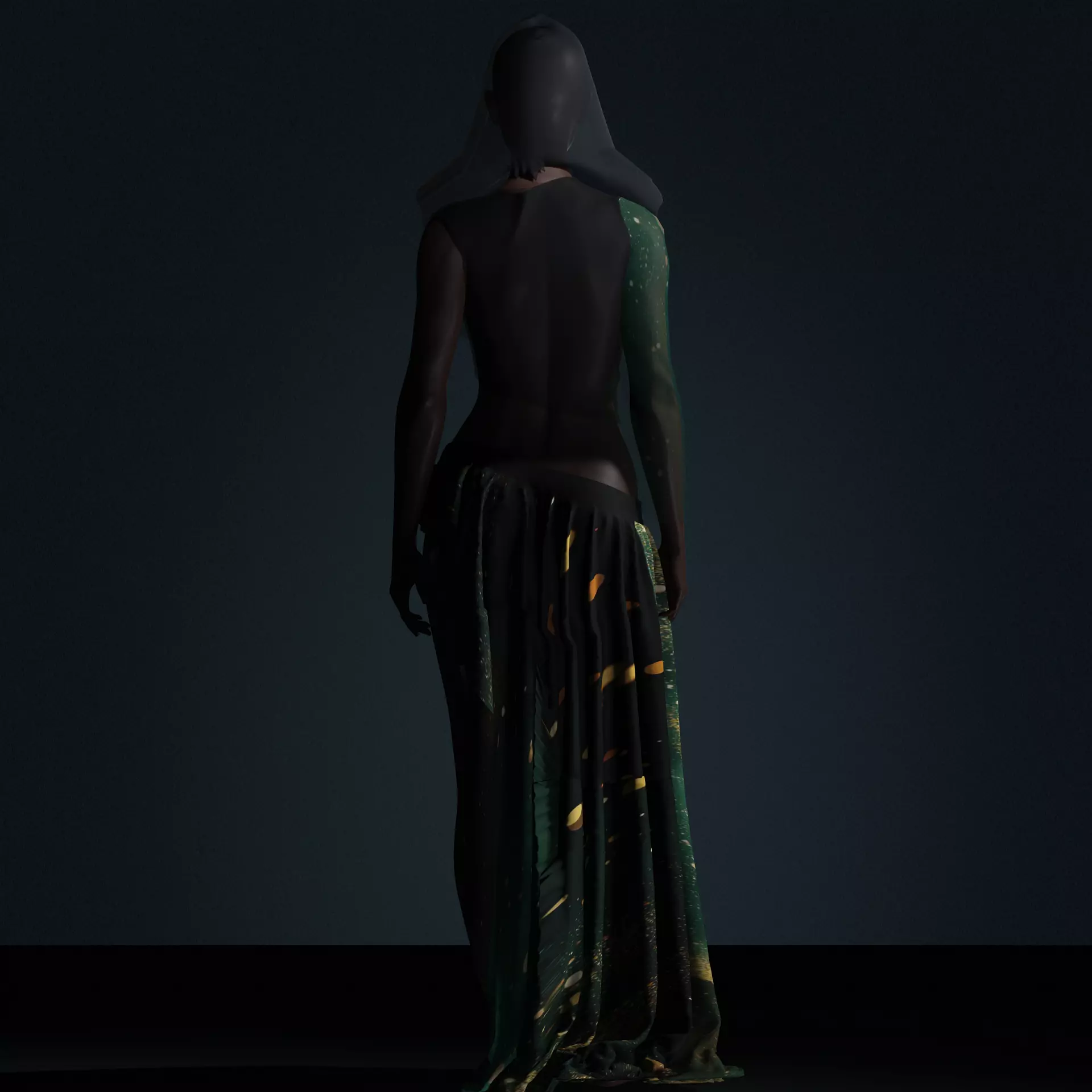 Dark Enchantress   Realistic 3D Female Character Low-poly 3D model_6