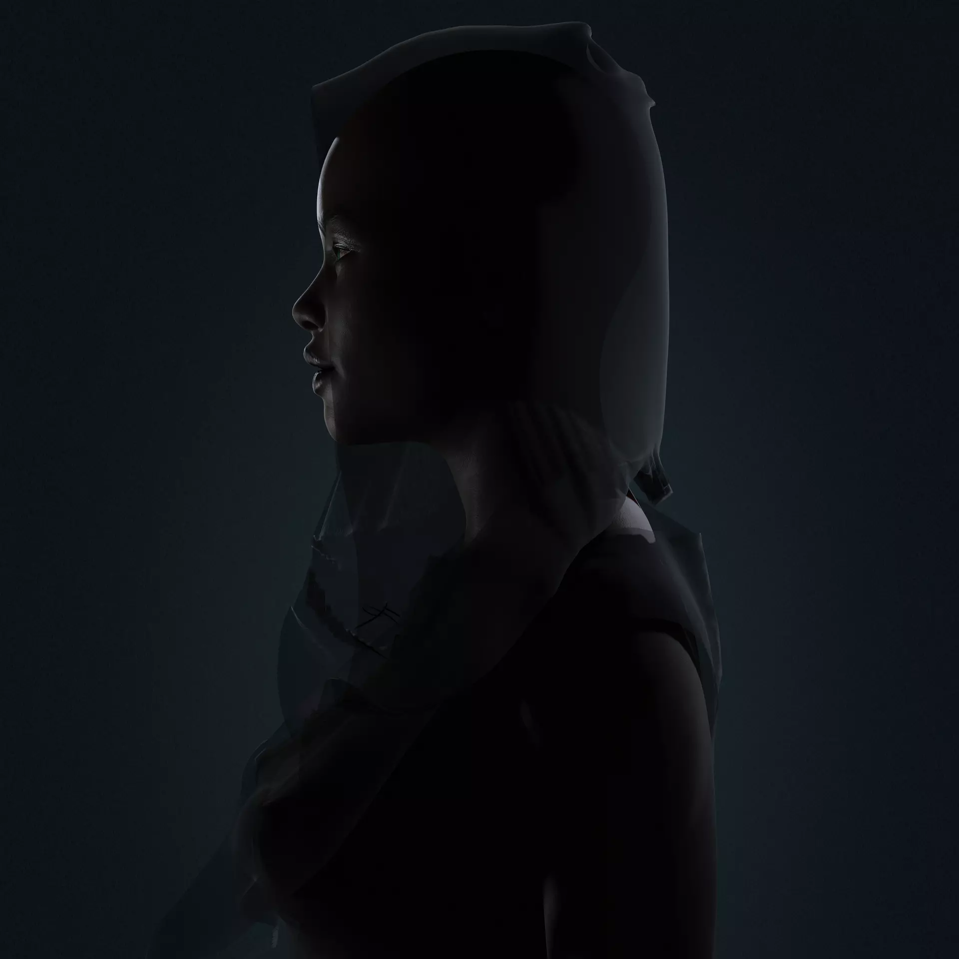 Dark Enchantress   Realistic 3D Female Character Low-poly 3D model_19