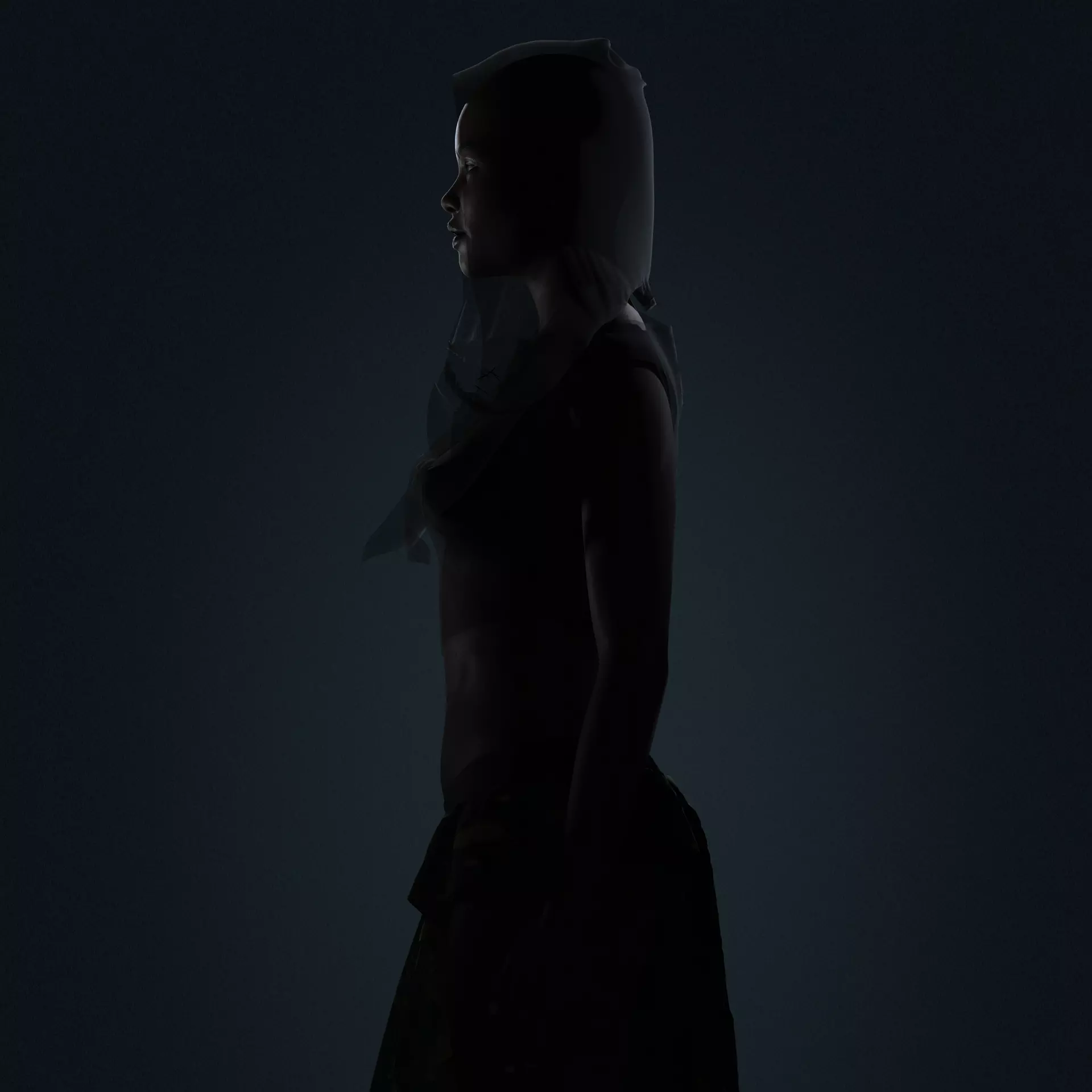 Dark Enchantress   Realistic 3D Female Character Low-poly 3D model_4