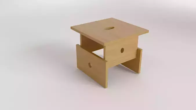 Wood box coffee table by HAY