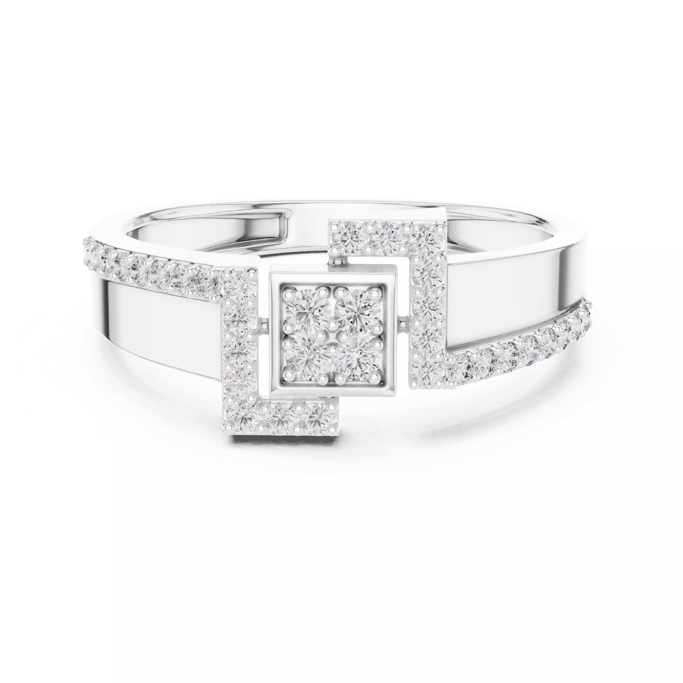 Diamond Band Ring 3dm stl renders animation videos details   3D print model_9