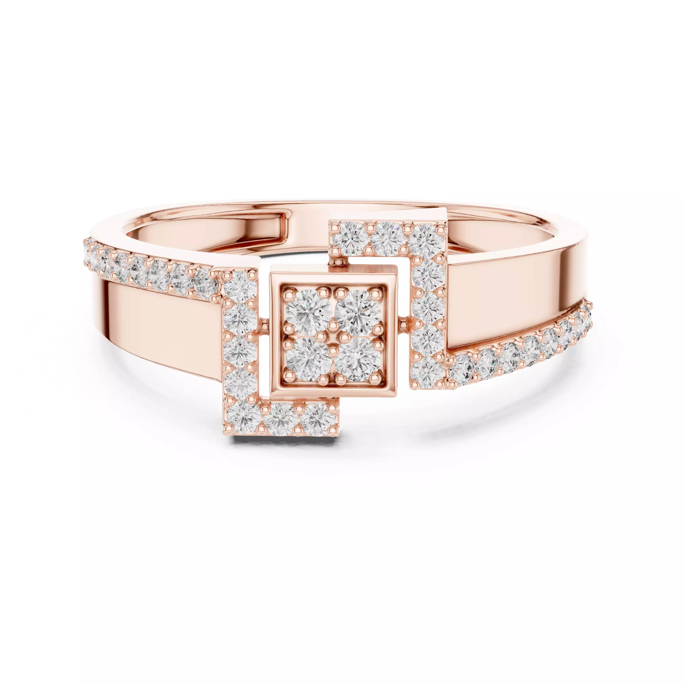 Diamond Band Ring 3dm stl renders animation videos details   3D print model_0