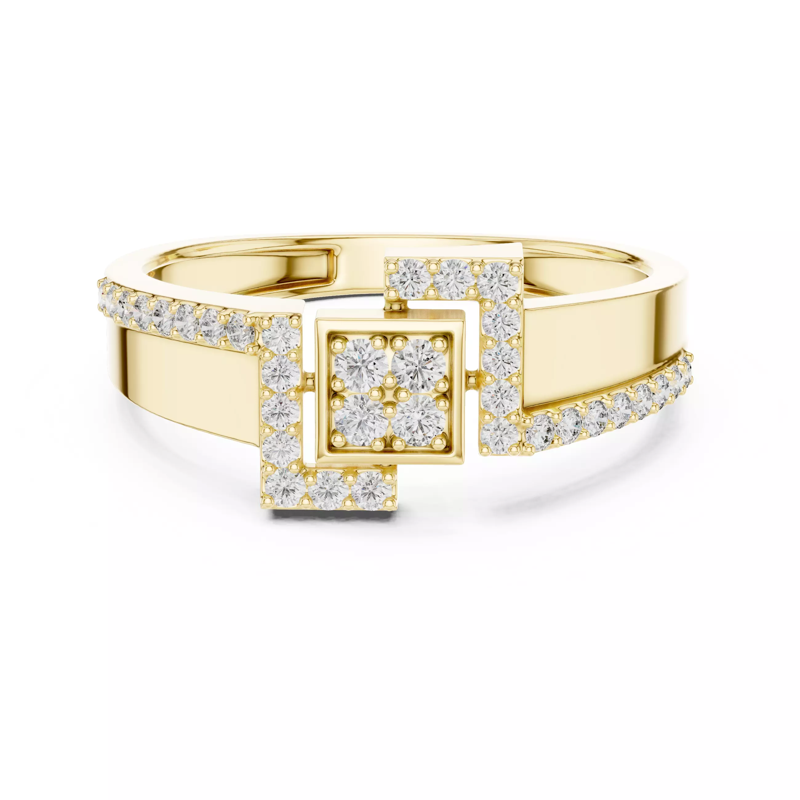 Diamond Band Ring 3dm stl renders animation videos details   3D print model_13