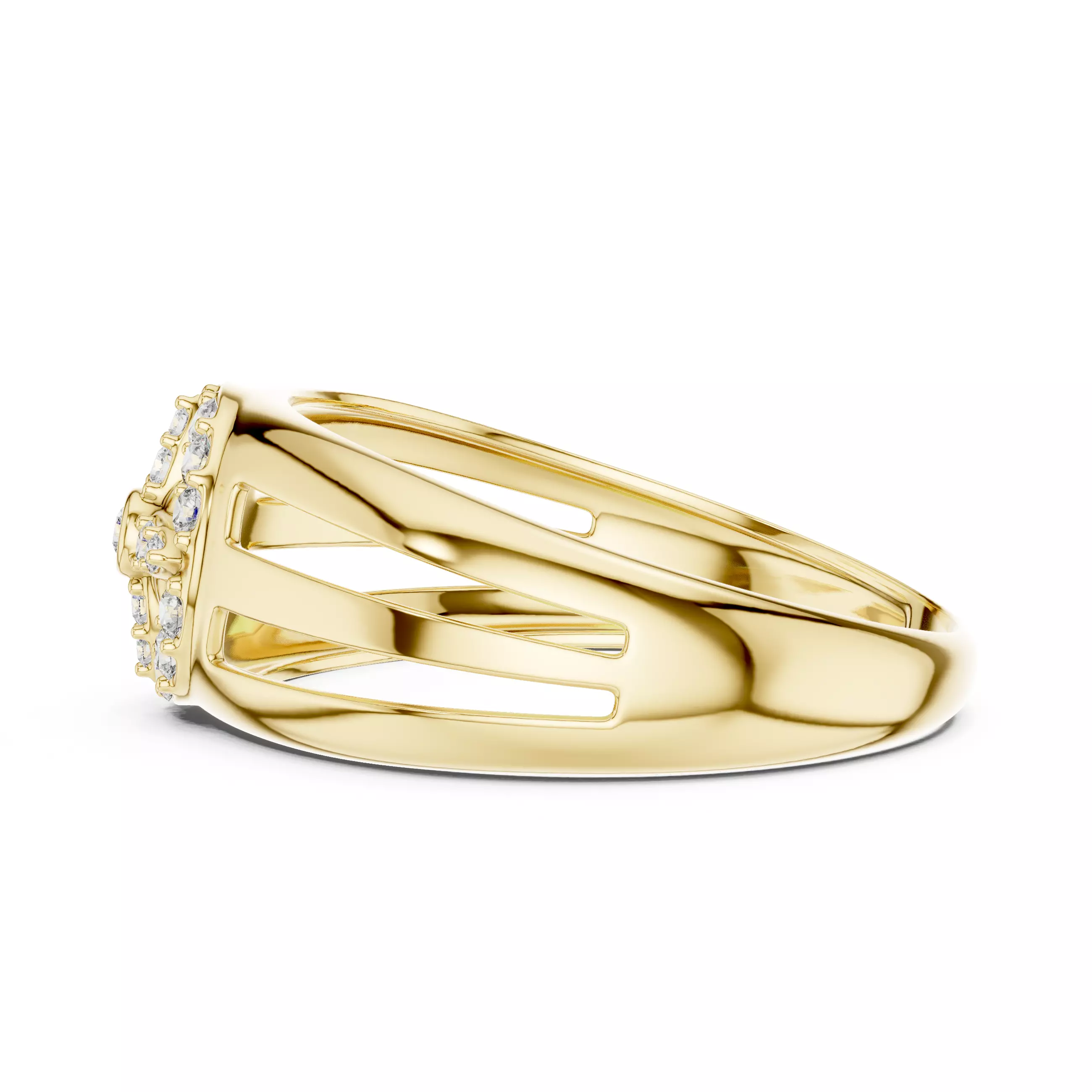 Diamond Band Ring 3dm stl renders animation videos details 3D print model_12