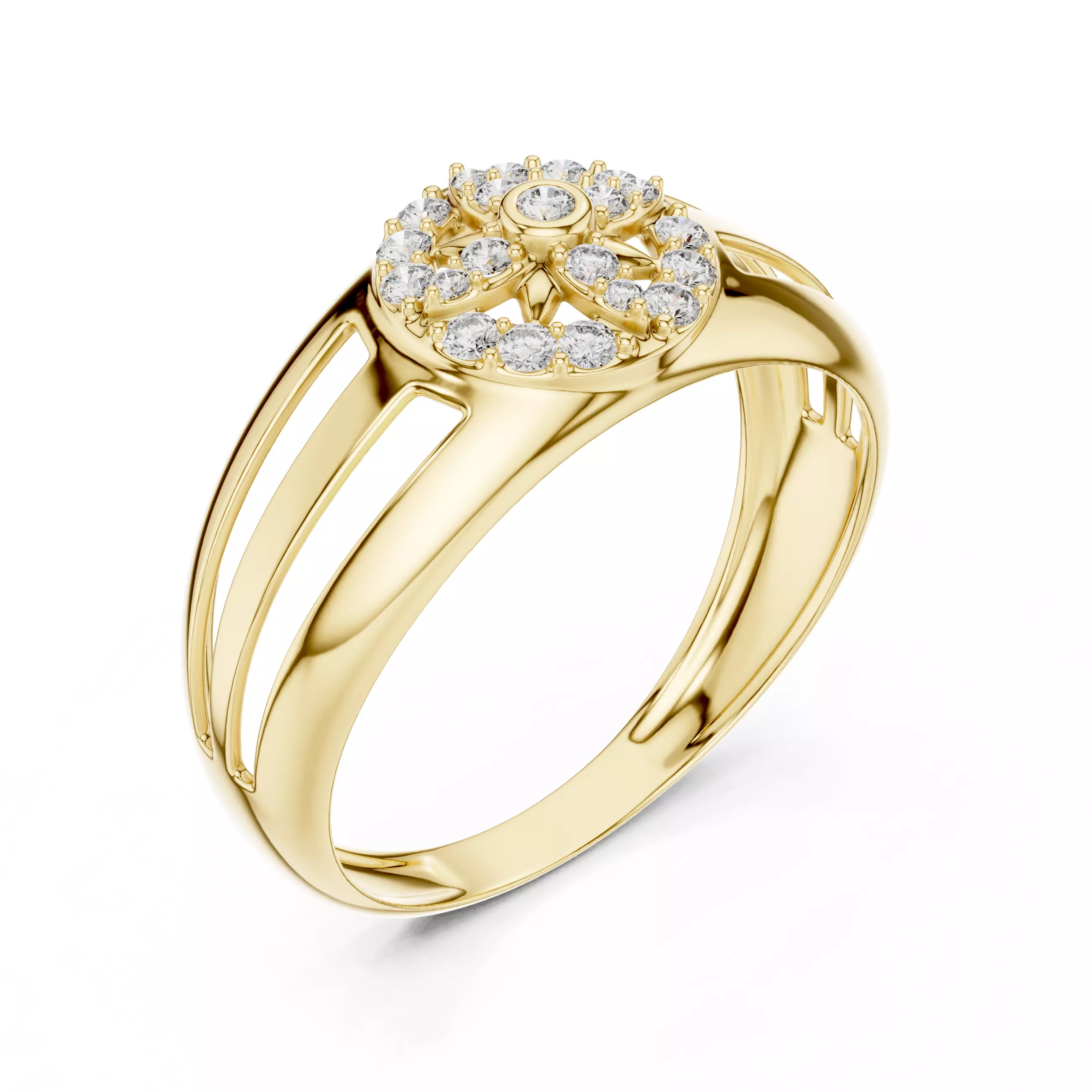 Diamond Band Ring 3dm stl renders animation videos details 3D print model_11