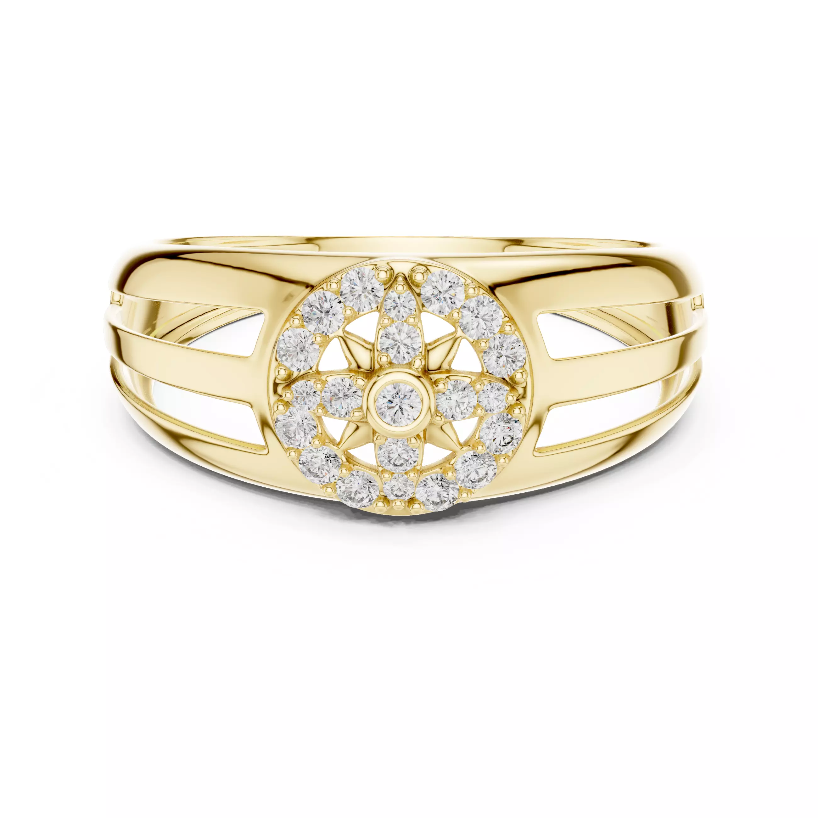 Diamond Band Ring 3dm stl renders animation videos details 3D print model_13