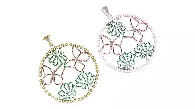 ROUND GOD FLOWER PENDANT