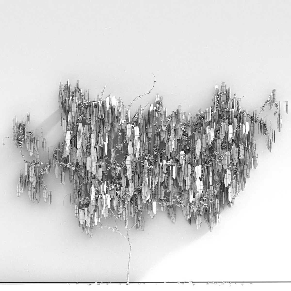 Wisteria for the wall 3D model_1