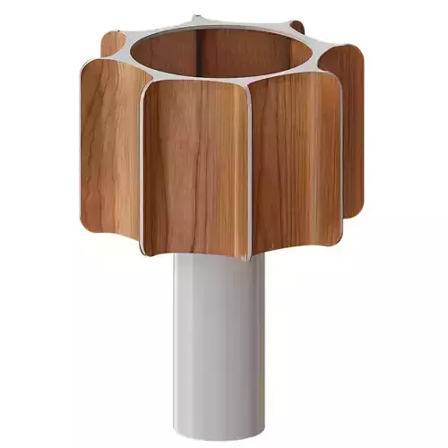 Nordic Wooden Table Lamp 3D Model