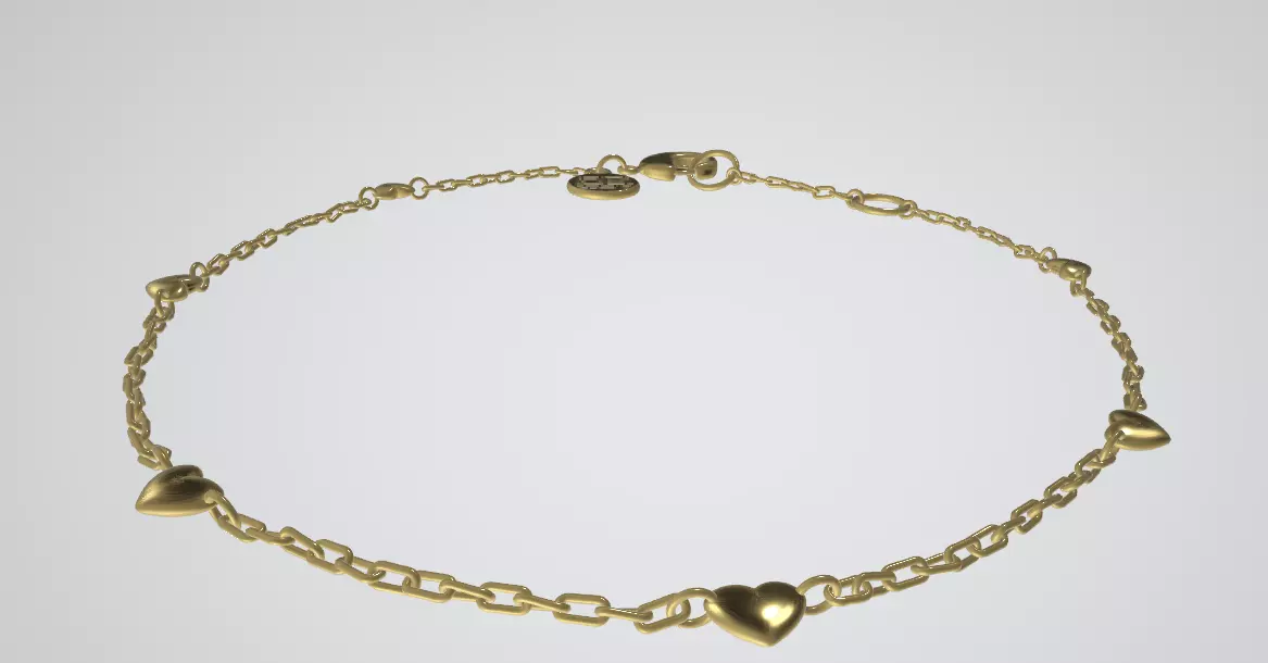 KILOS OF LOVE Bracelet Low-poly 3D model_6