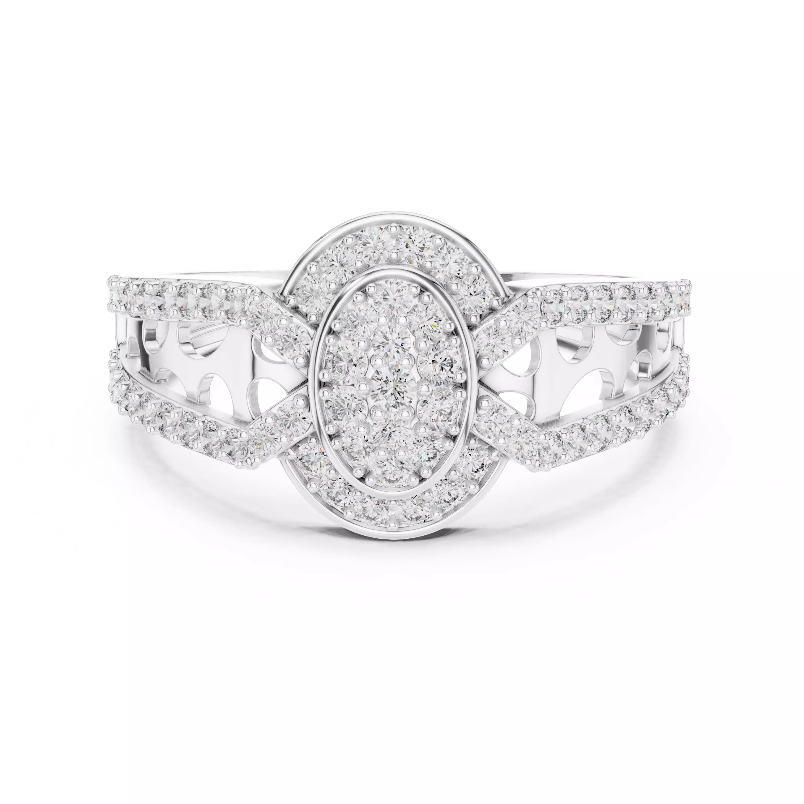 Diamond Band Ring 3dm stl renders animation videos details  3D print model_9