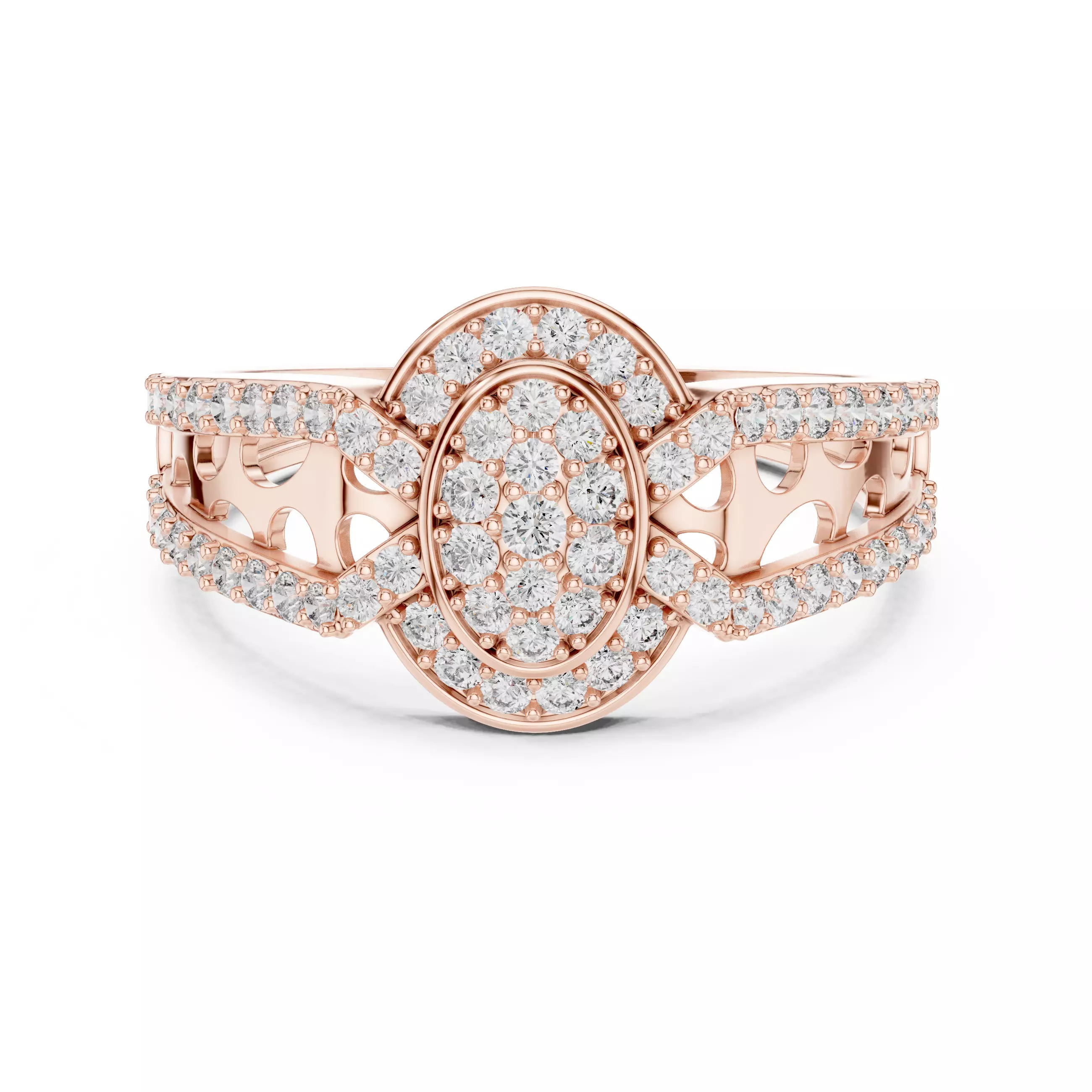 Diamond Band Ring 3dm stl renders animation videos details  3D print model_0