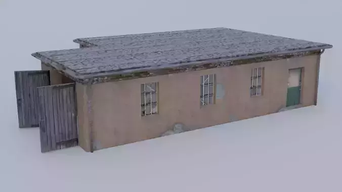 Old small train shed for one engine