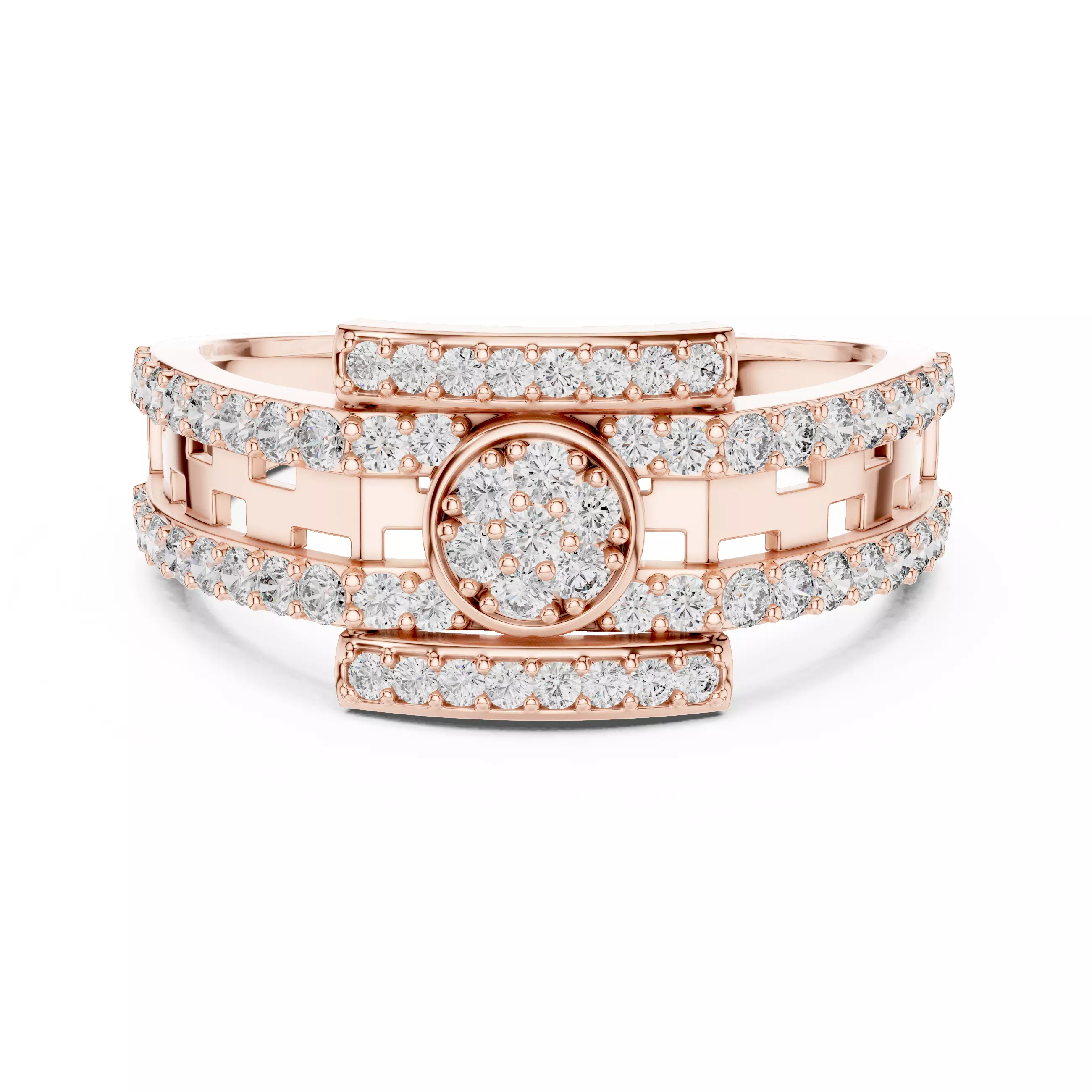 Diamond Band Ring 3dm stl renders animation videos details  3D print model_0