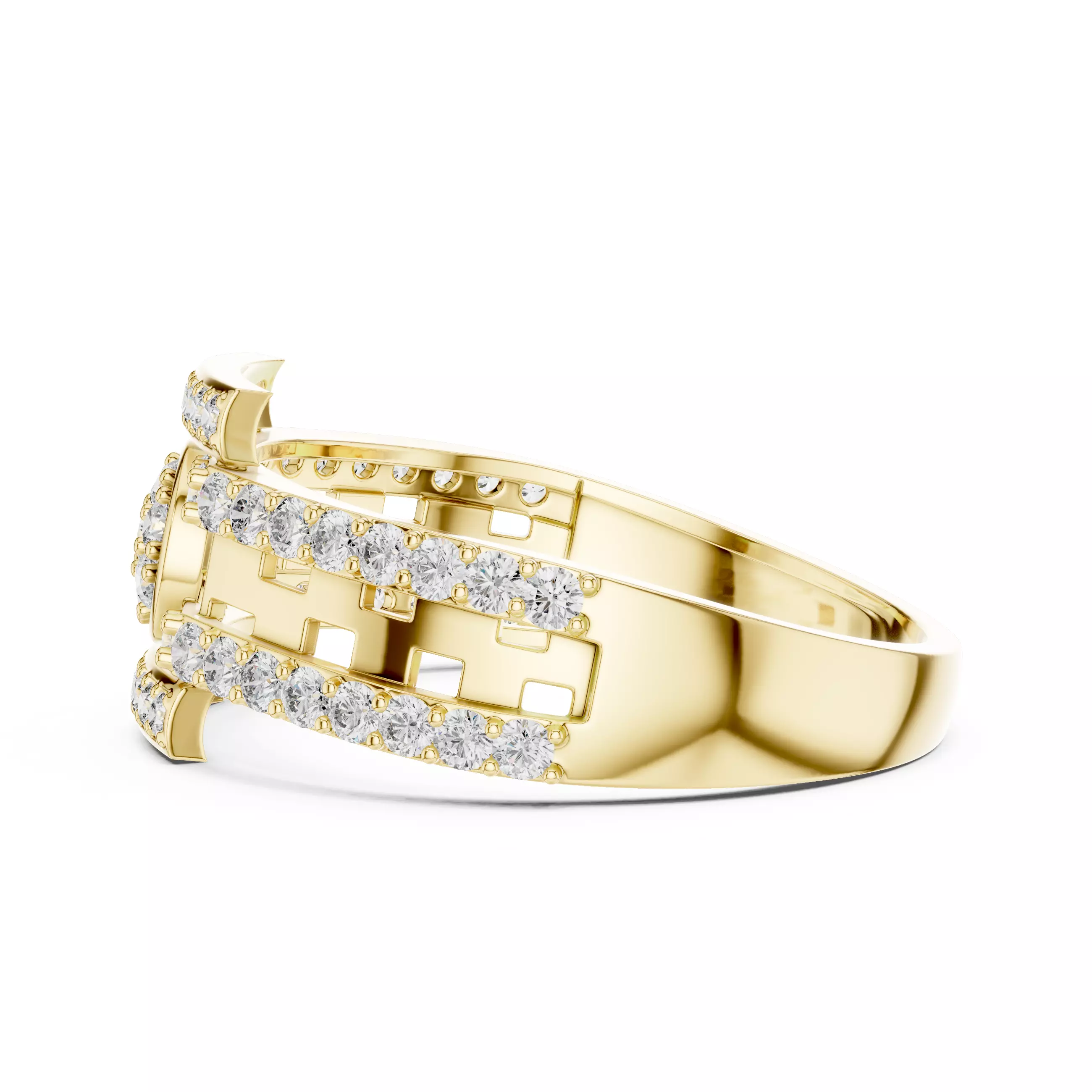 Diamond Band Ring 3dm stl renders animation videos details  3D print model_12