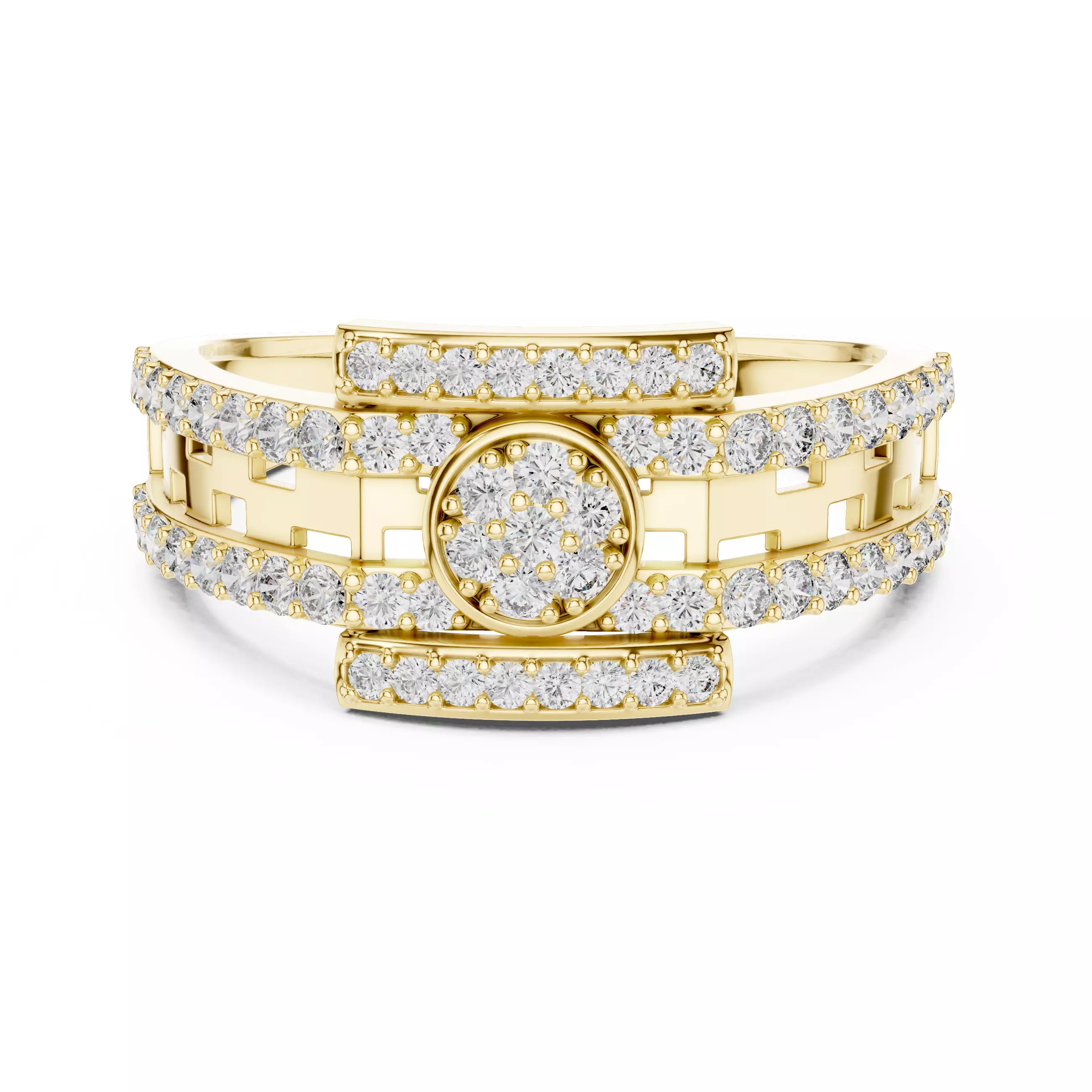 Diamond Band Ring 3dm stl renders animation videos details  3D print model_13