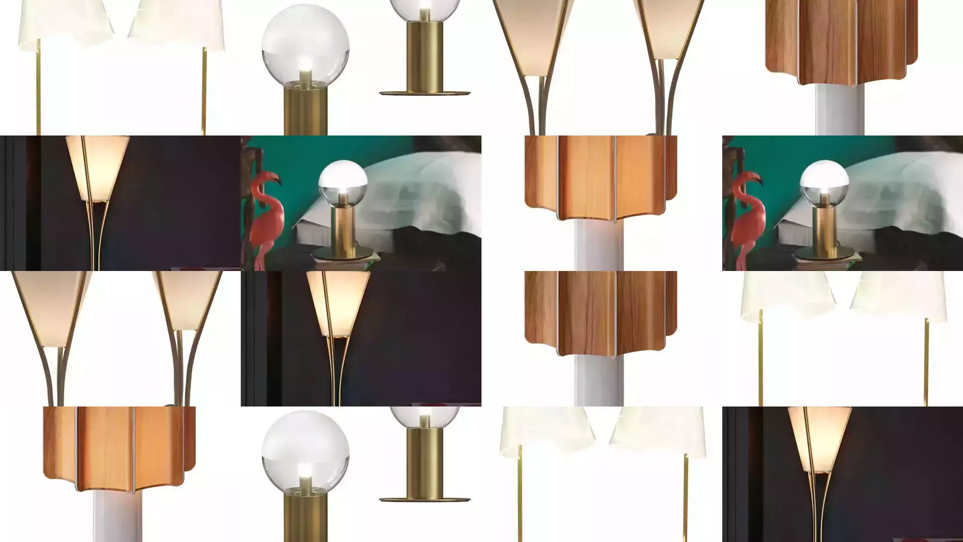 100 Table Lamp combo 3D Model 3D Model Collection_16