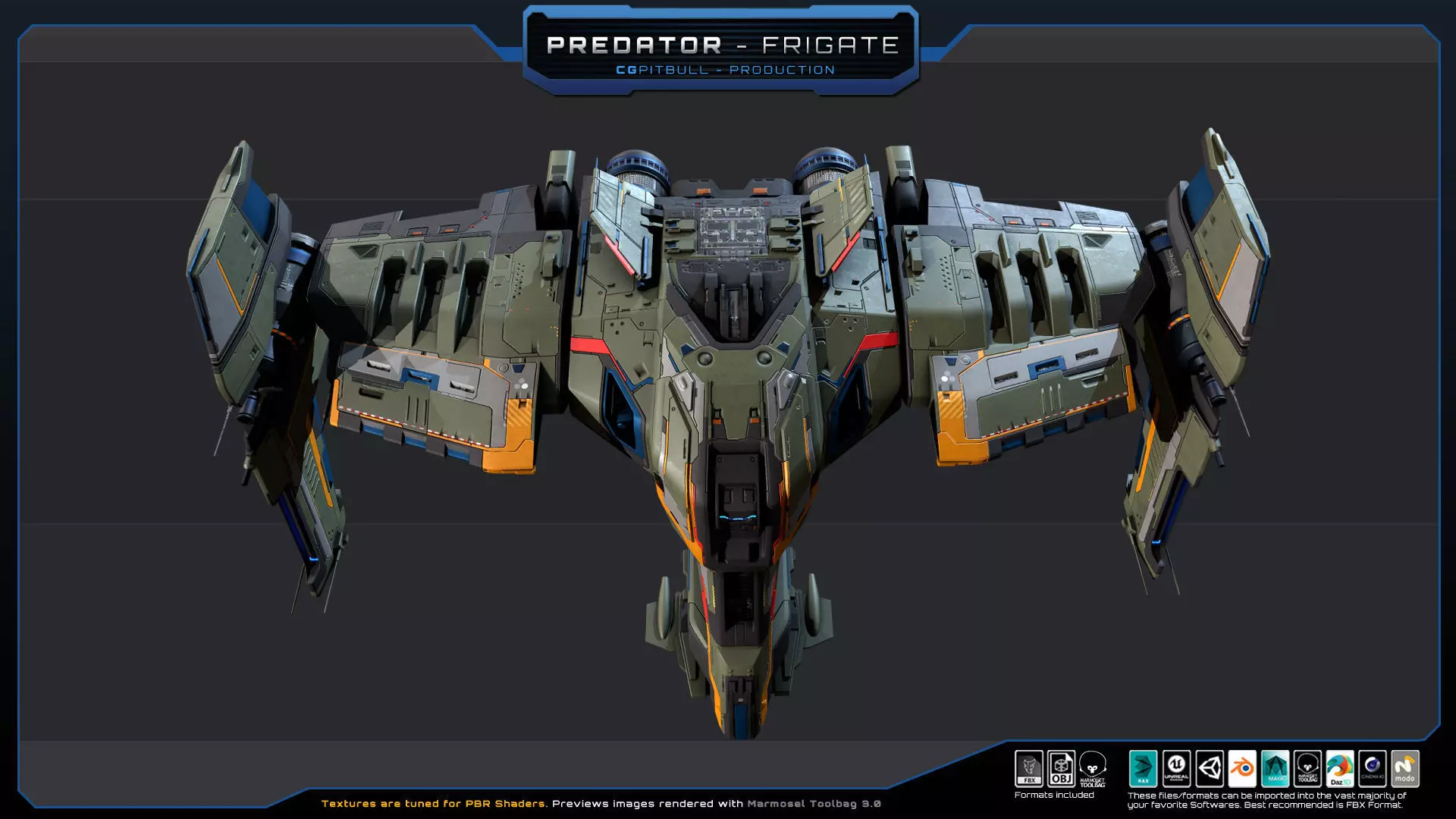 STARSHIPS - Pack04 Low-poly 3D model_23