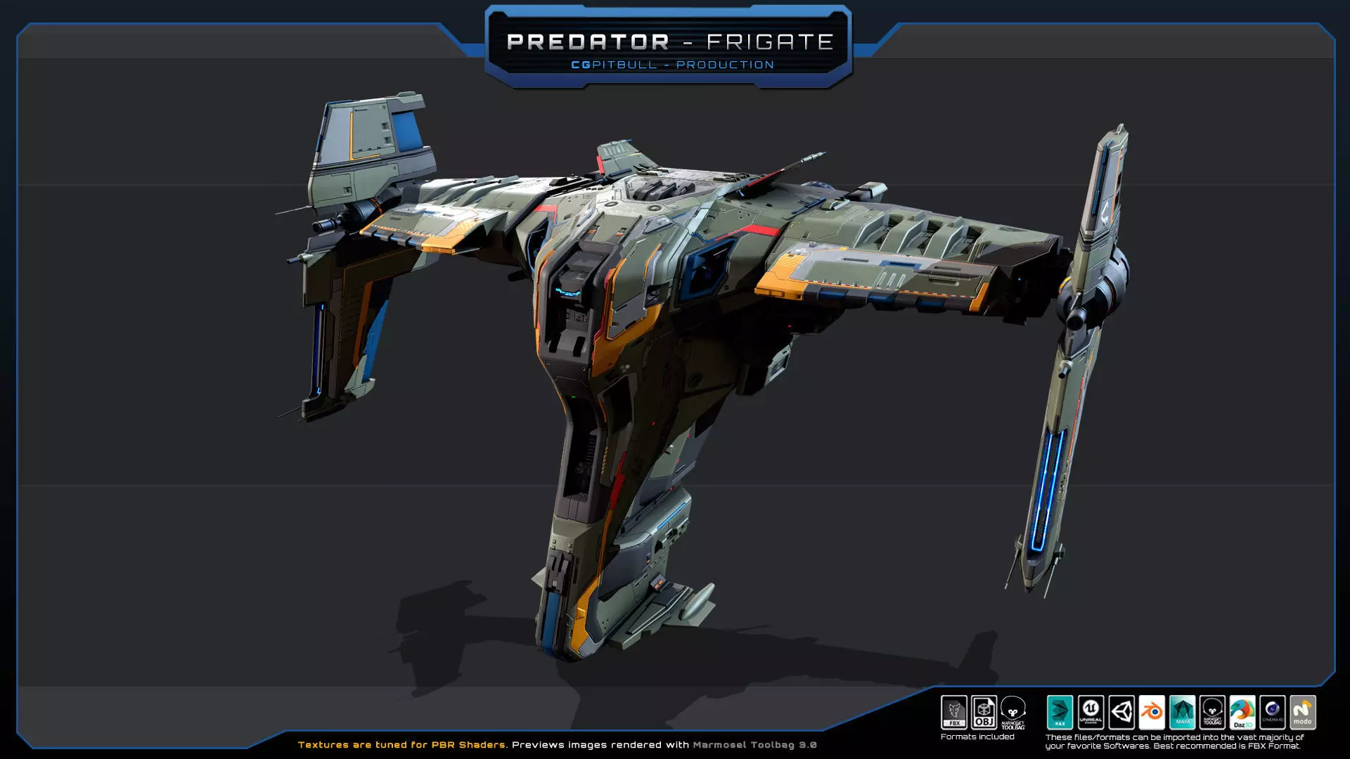 STARSHIPS - Pack04 Low-poly 3D model_21