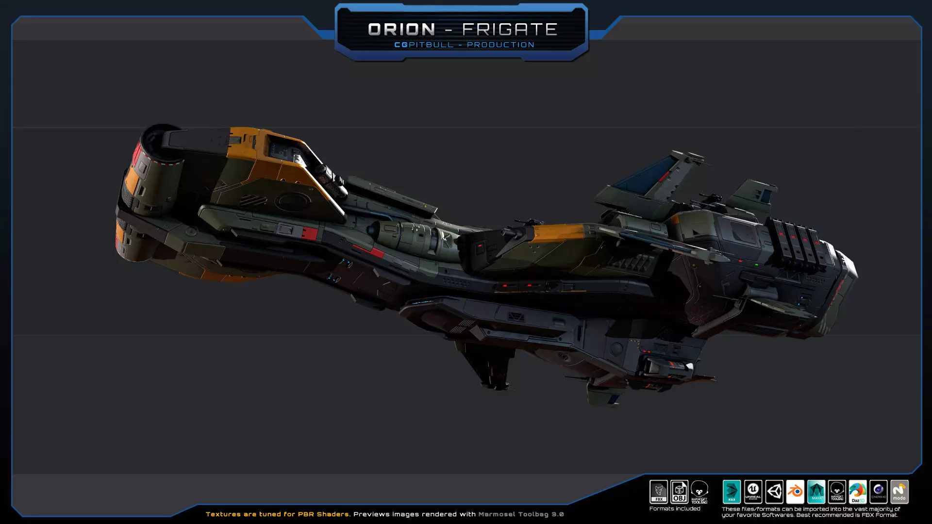 STARSHIPS - Pack04 Low-poly 3D model_18