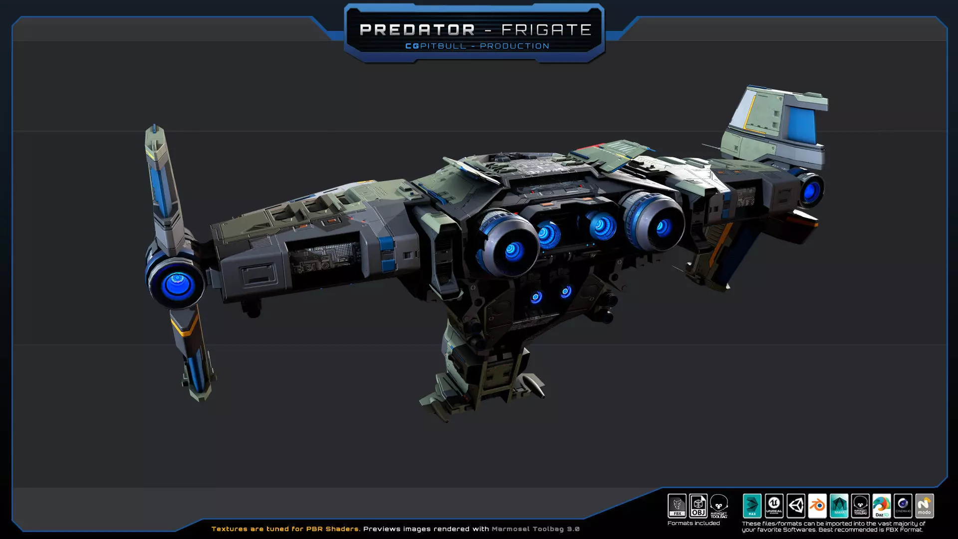 STARSHIPS - Pack04 Low-poly 3D model_26