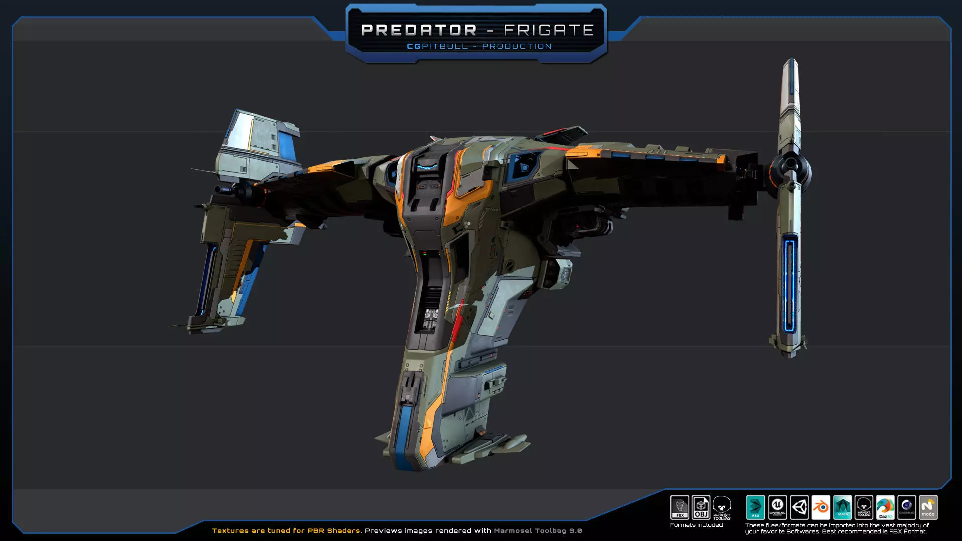 STARSHIPS - Pack04 Low-poly 3D model_25